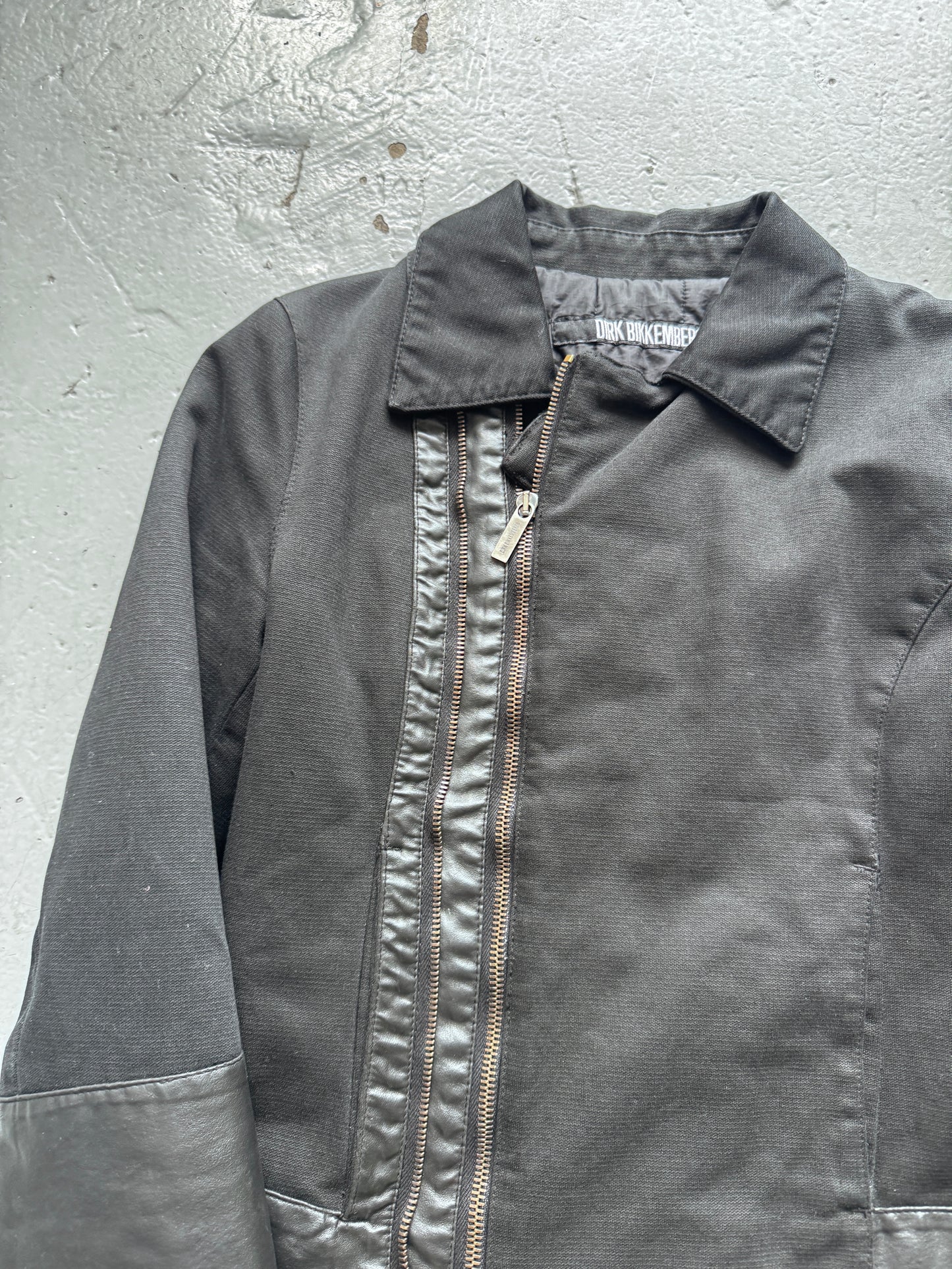 dirk bikkembergs double zipper moto jacket