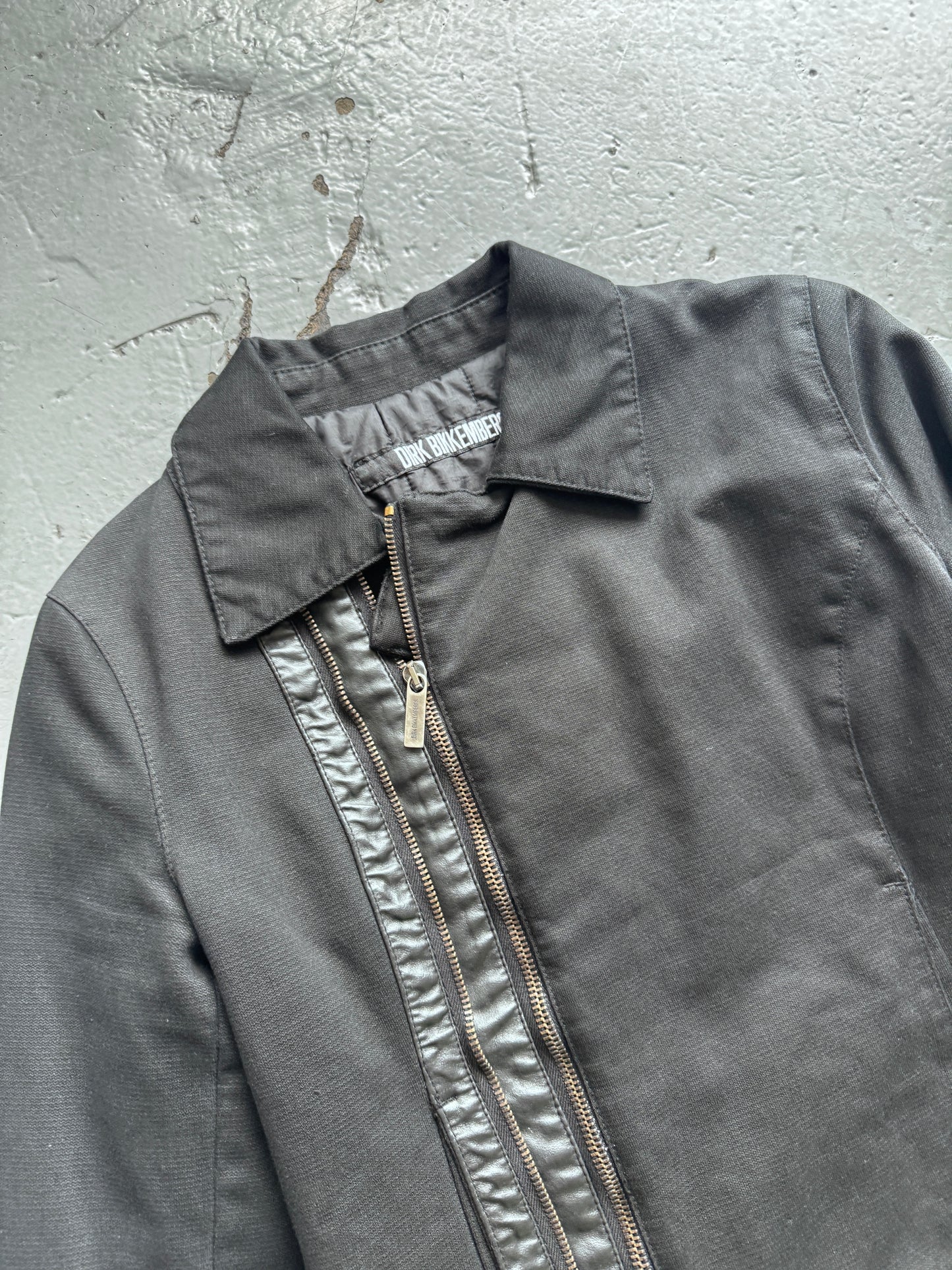 dirk bikkembergs double zipper moto jacket