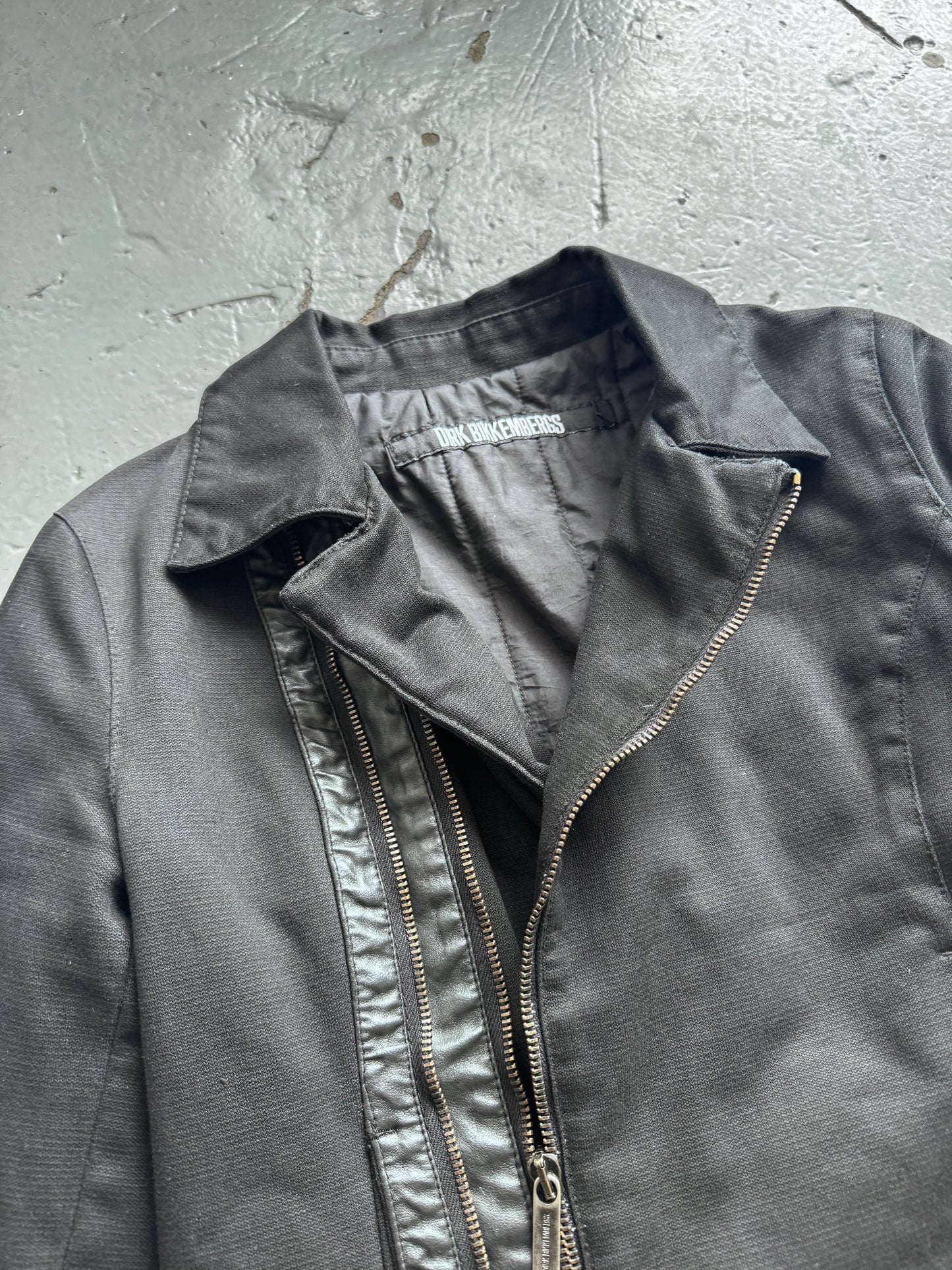 dirk bikkembergs double zipper moto jacket