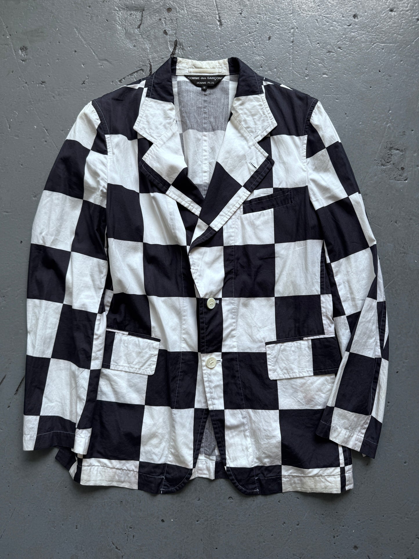 comme des garcons homme plus chequed blazer