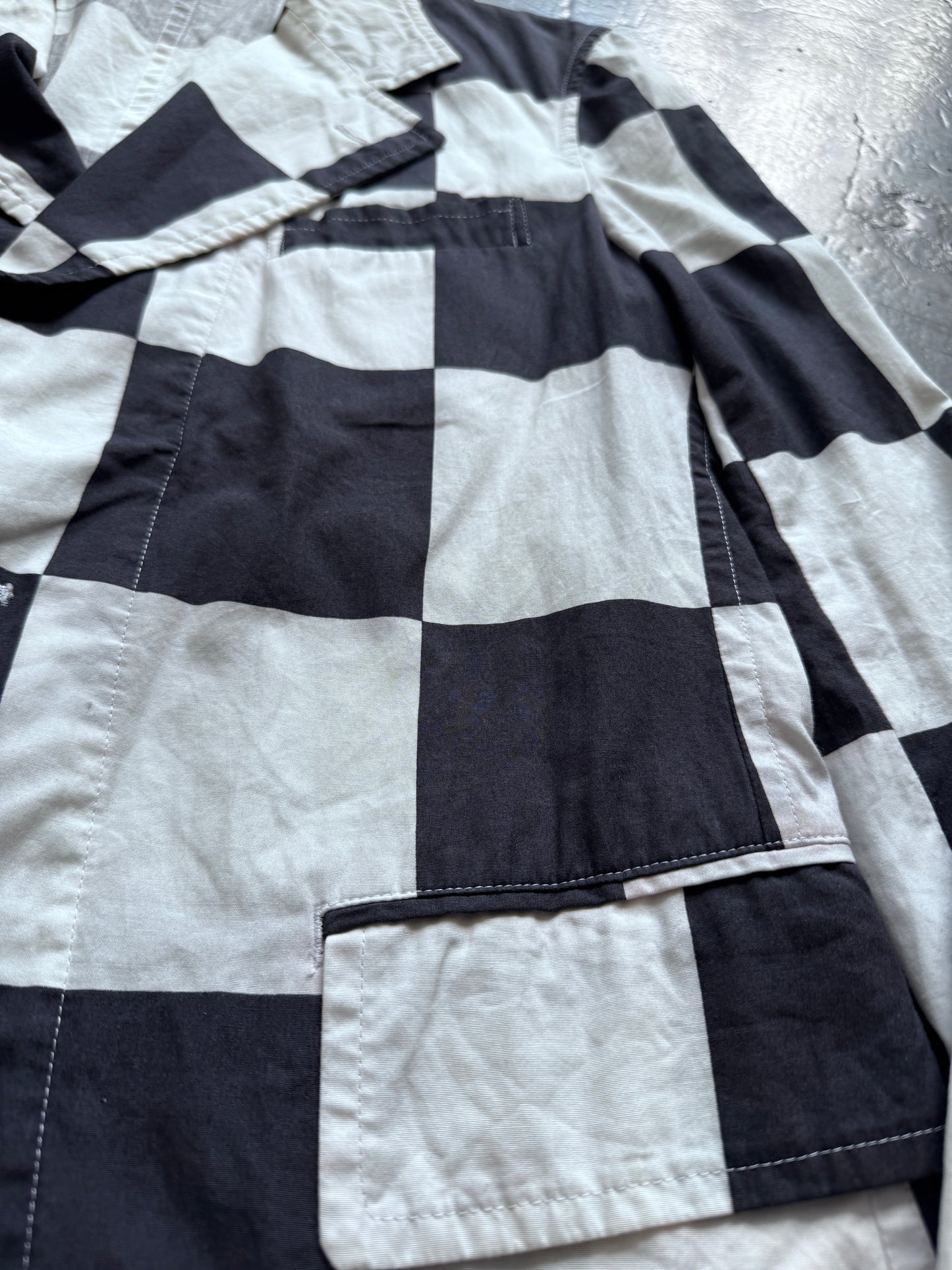comme des garcons homme plus chequed blazer