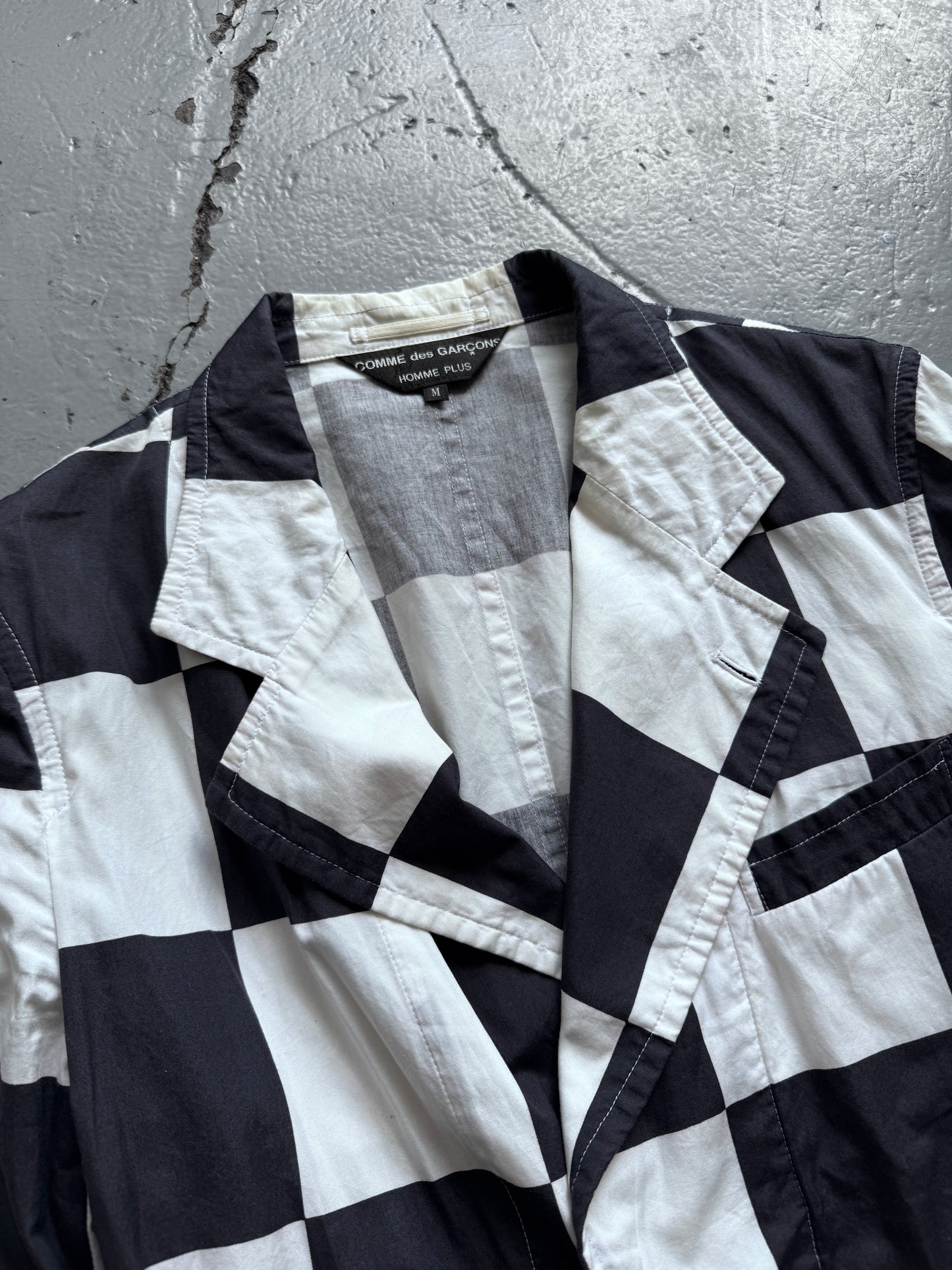 comme des garcons homme plus chequed blazer