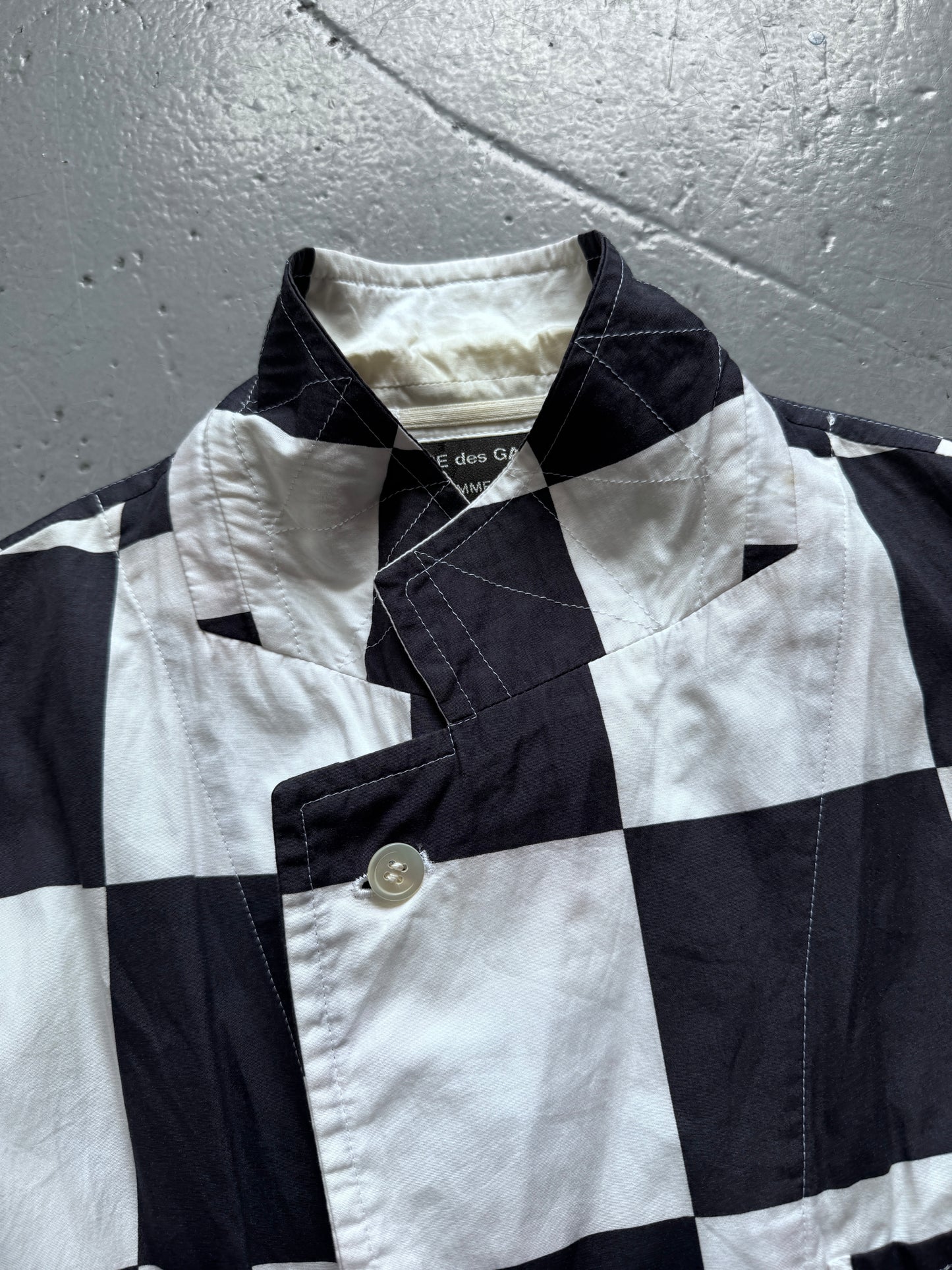 comme des garcons homme plus chequed blazer