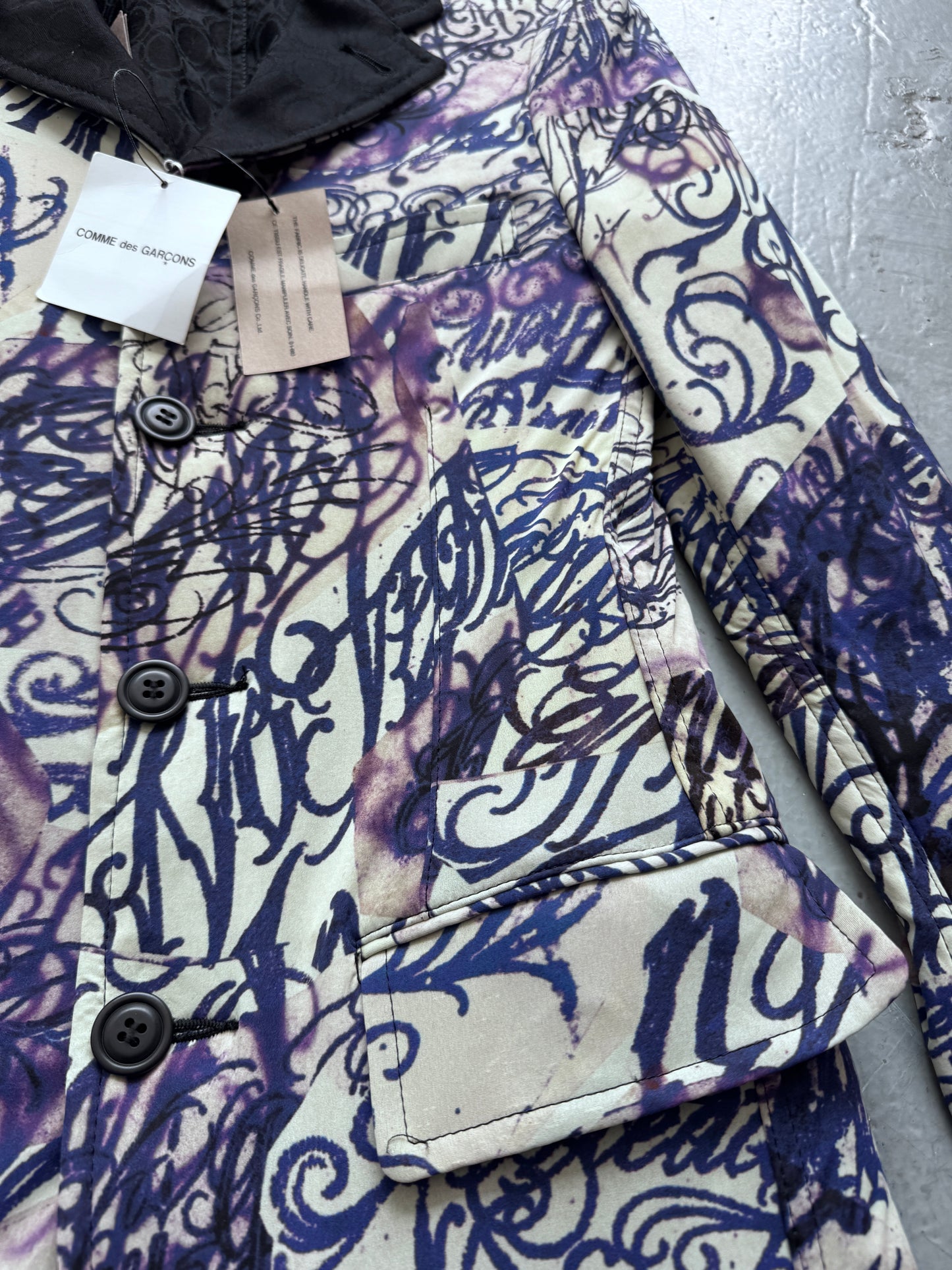 comme des garcons homme plus aw15 tattoo blazer
