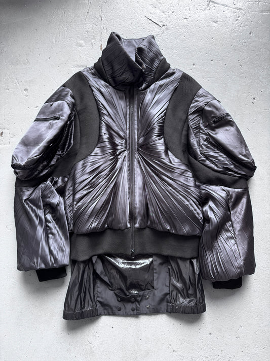 christian stone 1of1 pleated cargo puffer jacket