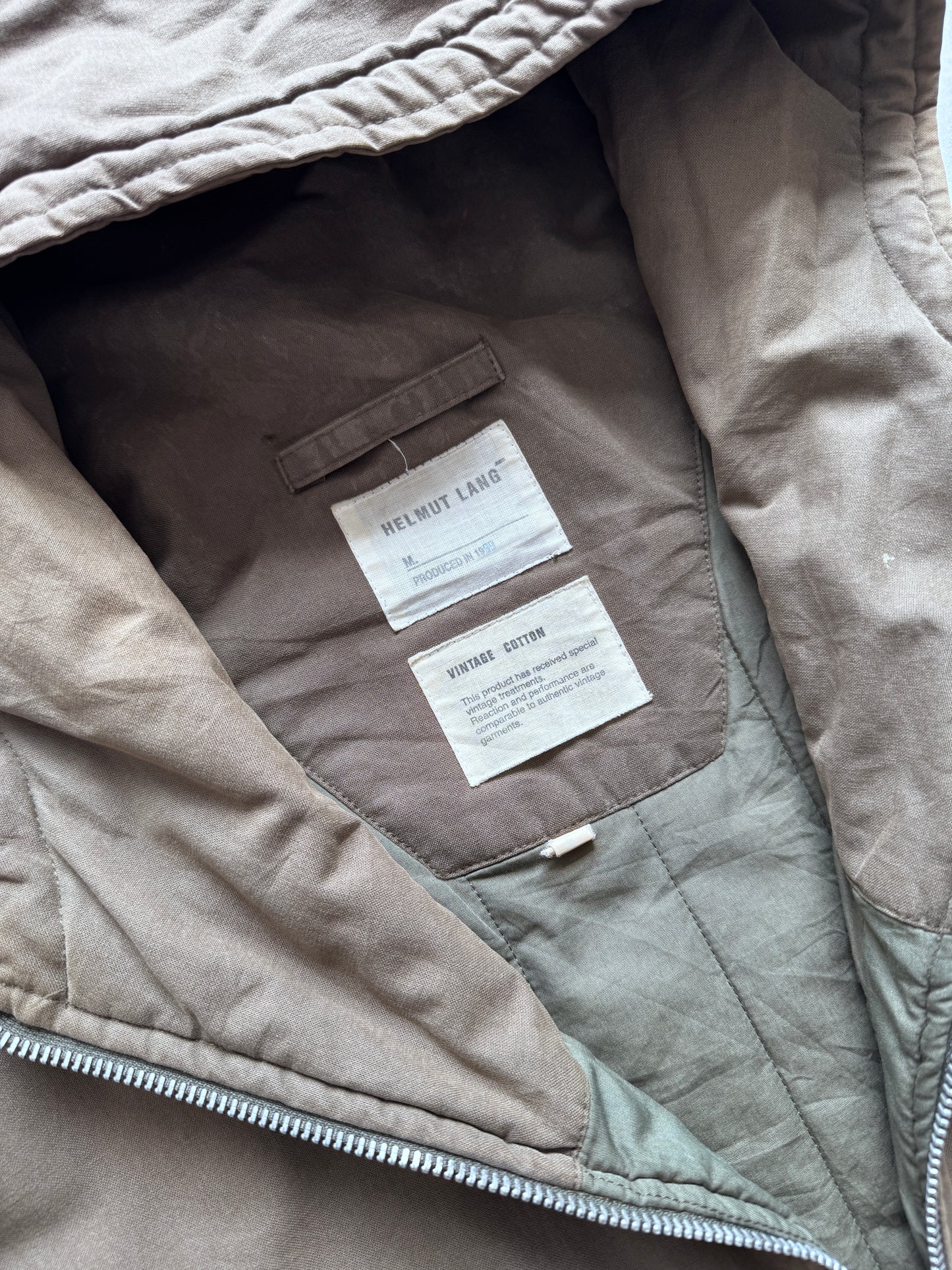 helmut lang 1998 reconstructed padded parka jacket