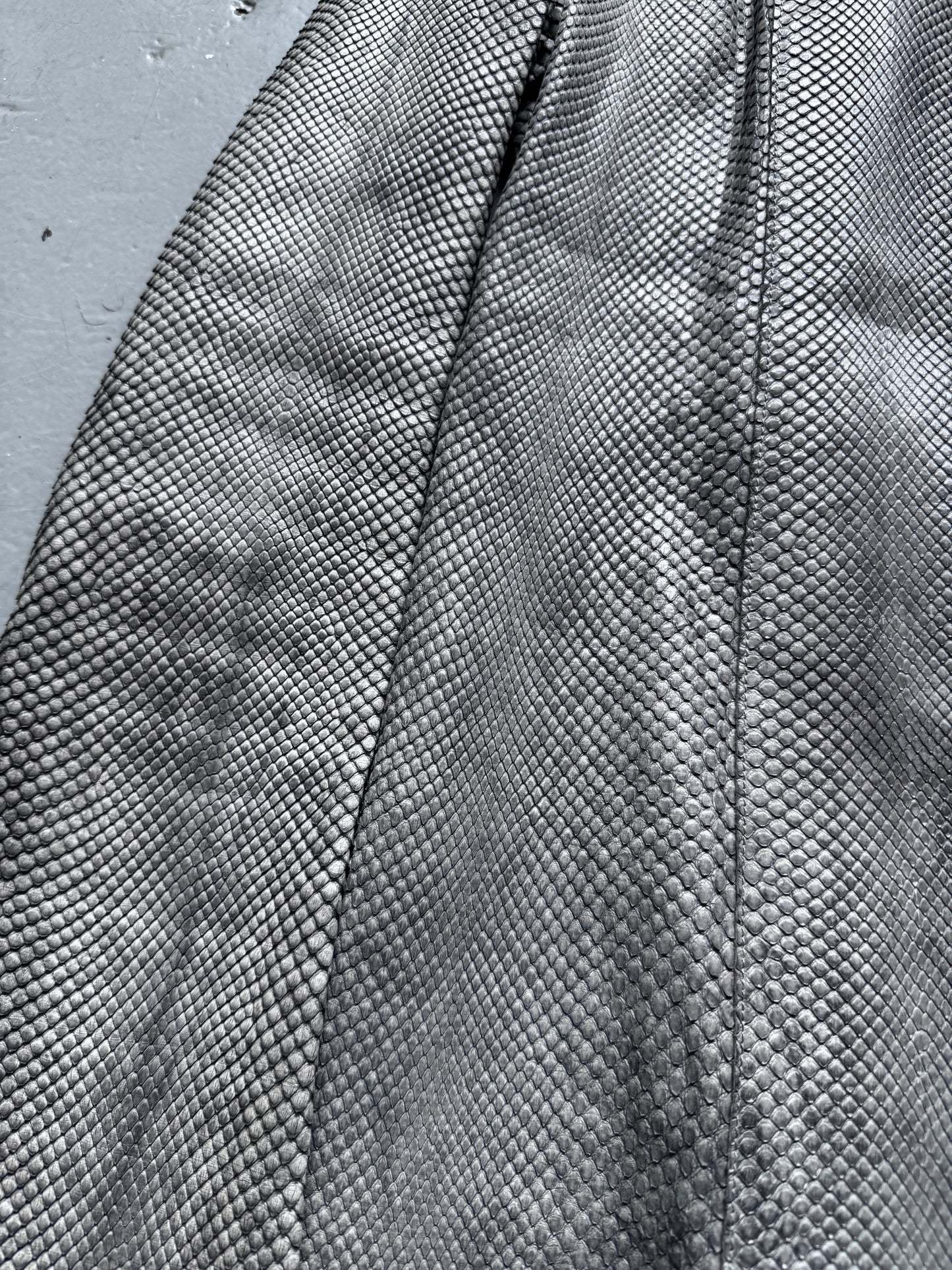 isaac sellam 100% python leather zip up jacket