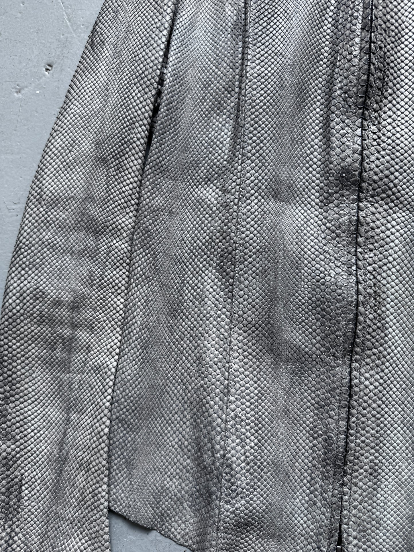 isaac sellam 100% python leather zip up jacket