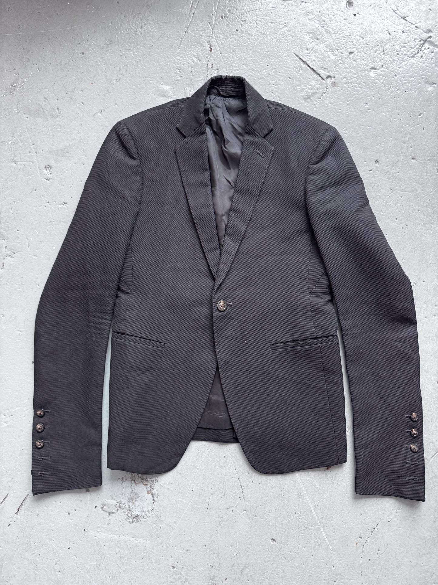 rick owens ss18 dirt single button blazer