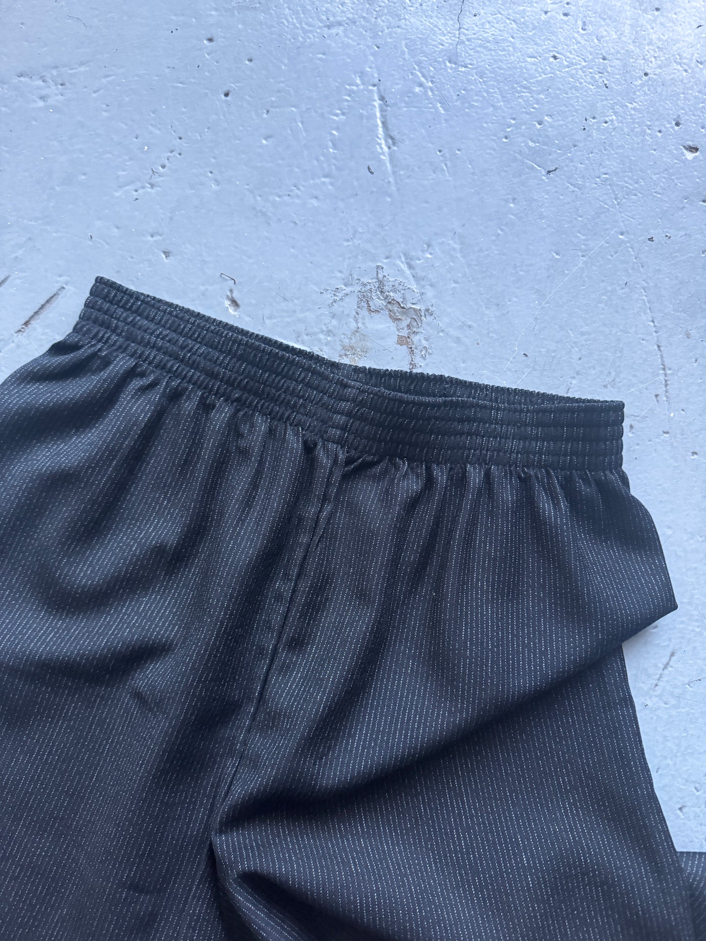 raf simons aw98 pinstripe wool wide trouser