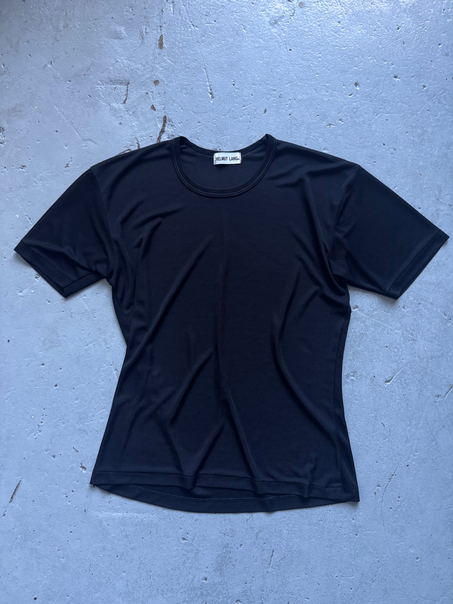 helmut lang 90s pure silk semi sheer tee