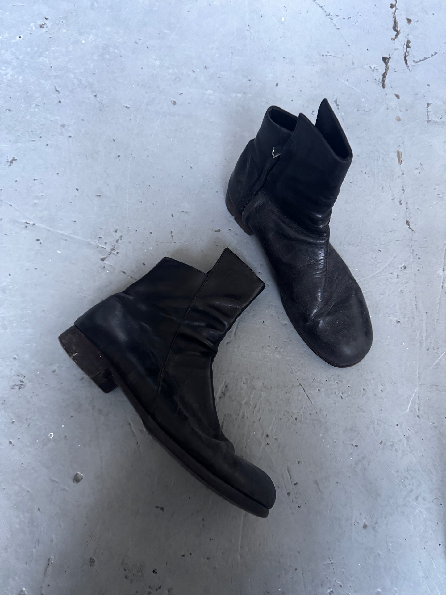 boris bidjan saberi side zip horse leather boot
