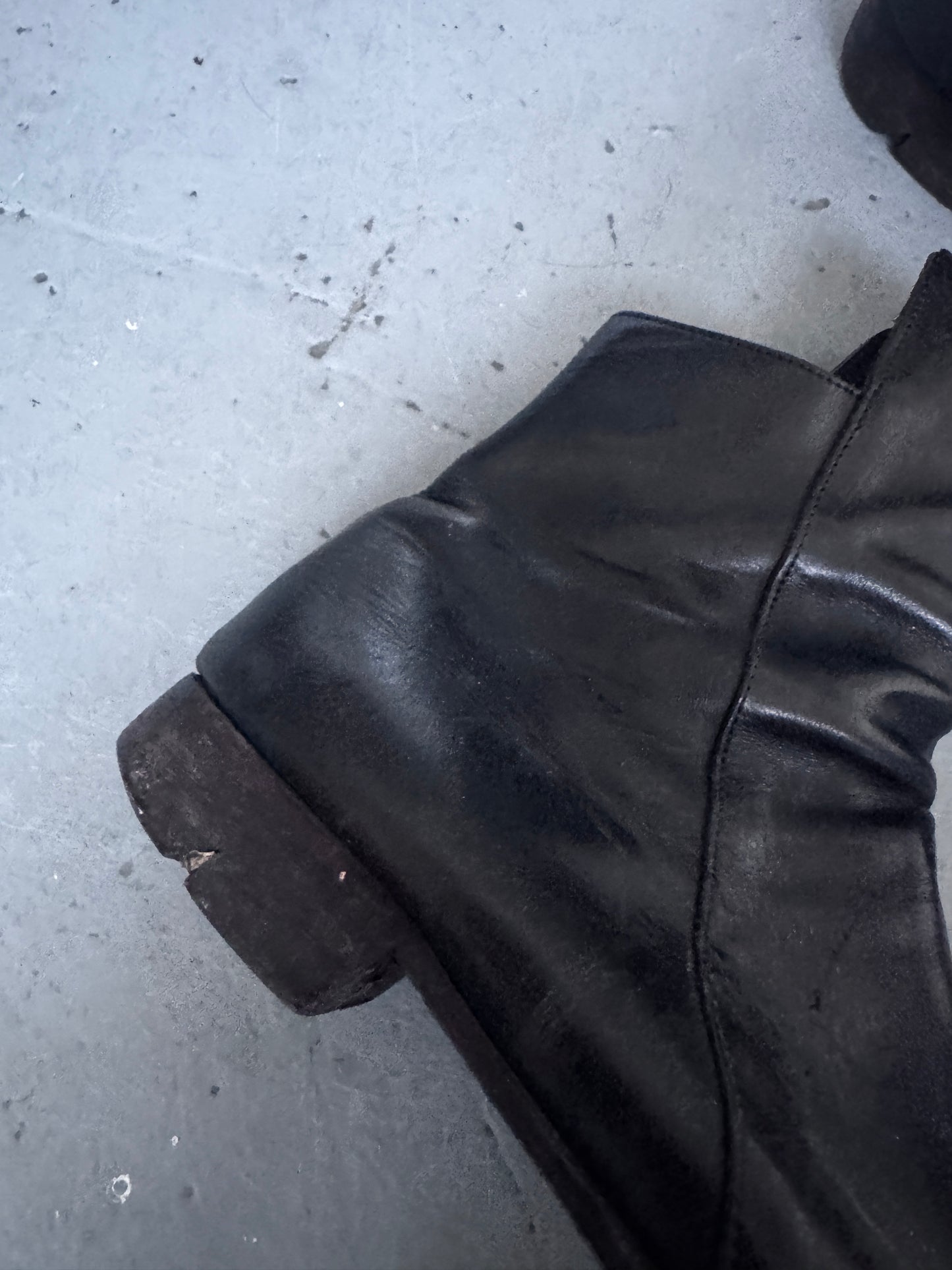 boris bidjan saberi side zip horse leather boot