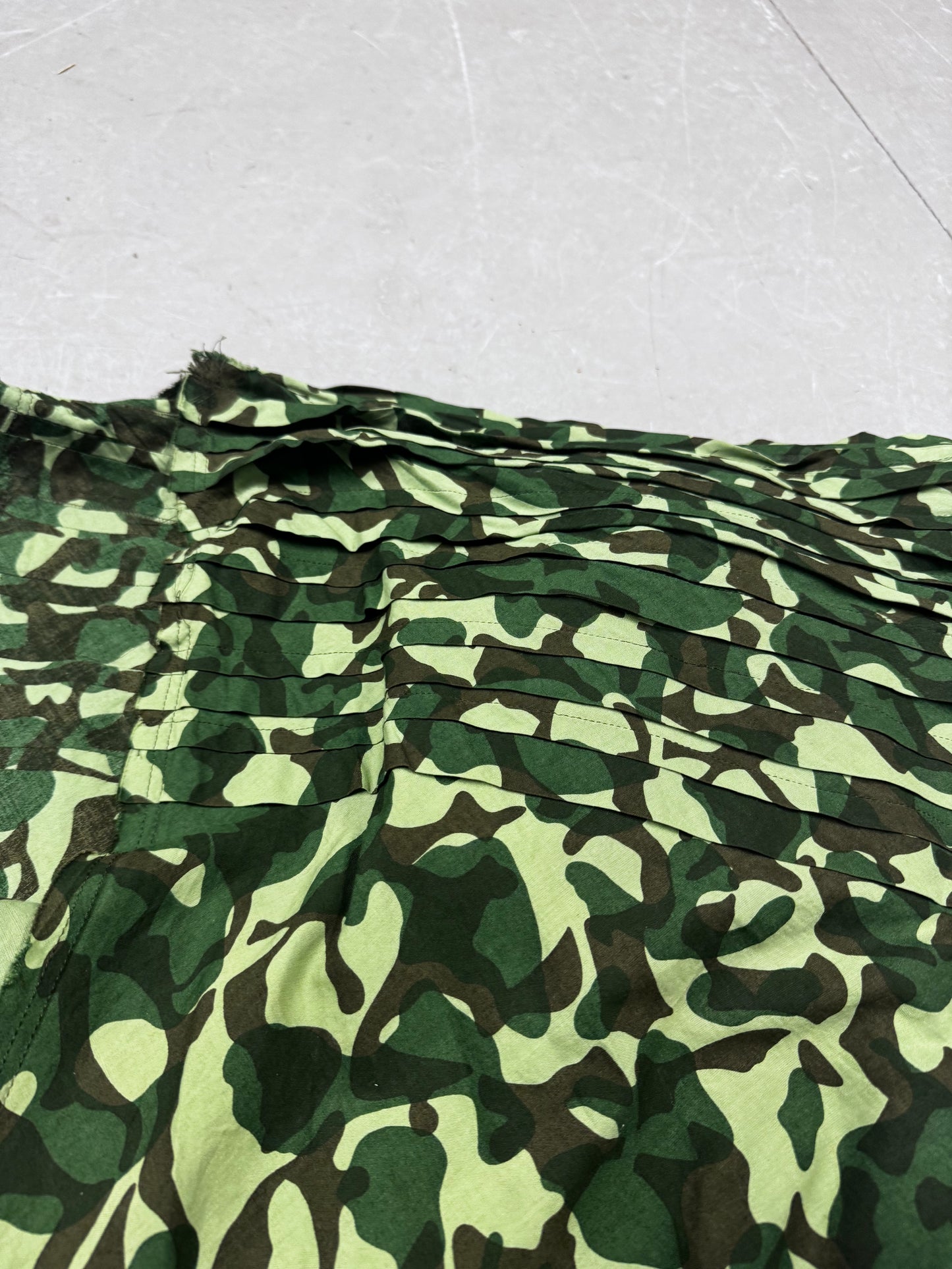 Comme Des Garcons Tricot Flower Ruched Camo Wrap Skirt