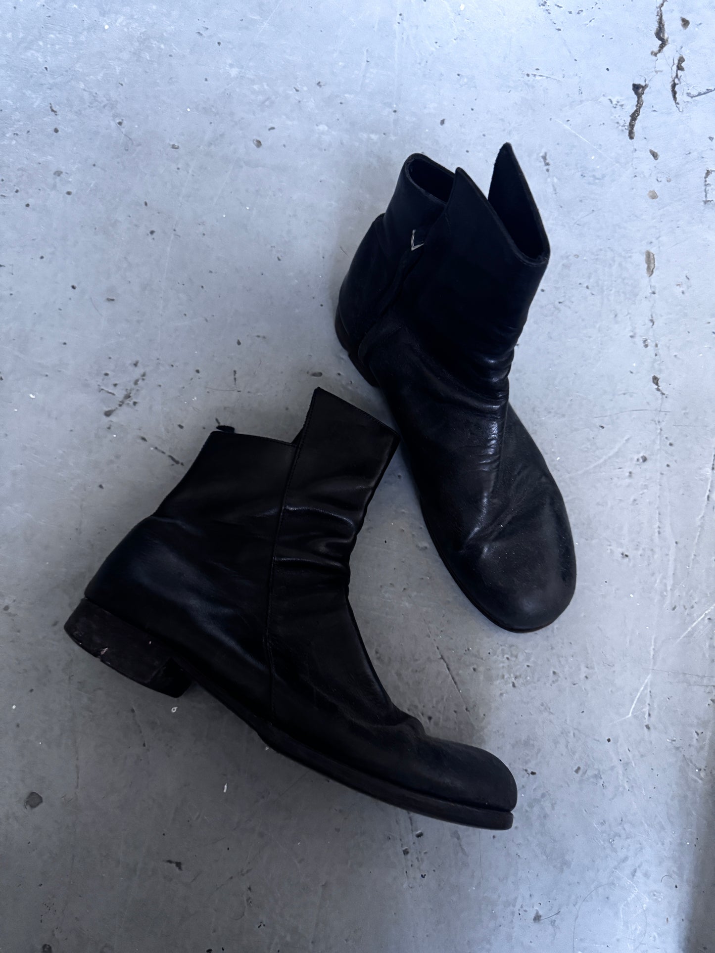 boris bidjan saberi side zip horse leather boot