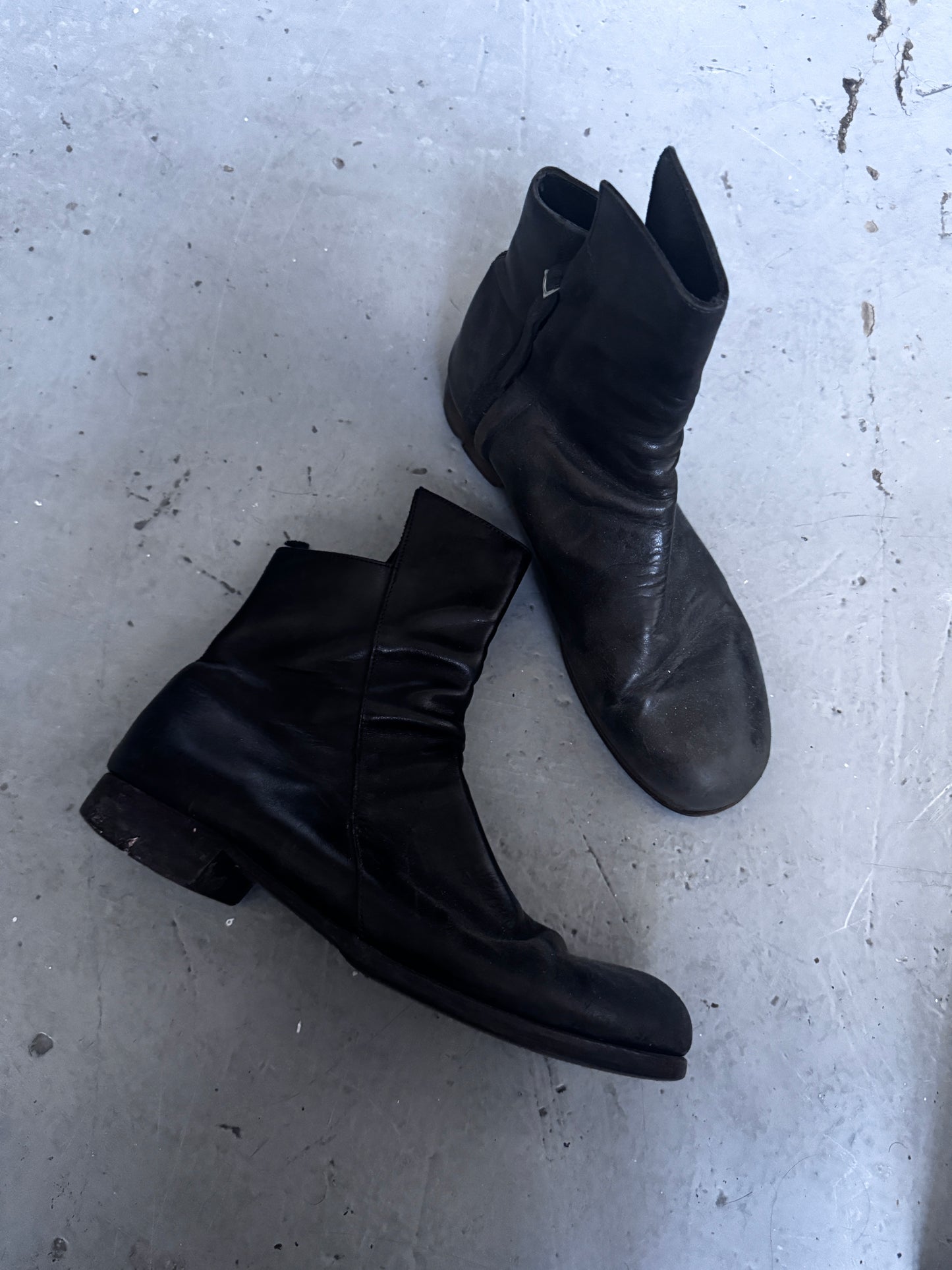 boris bidjan saberi side zip horse leather boot