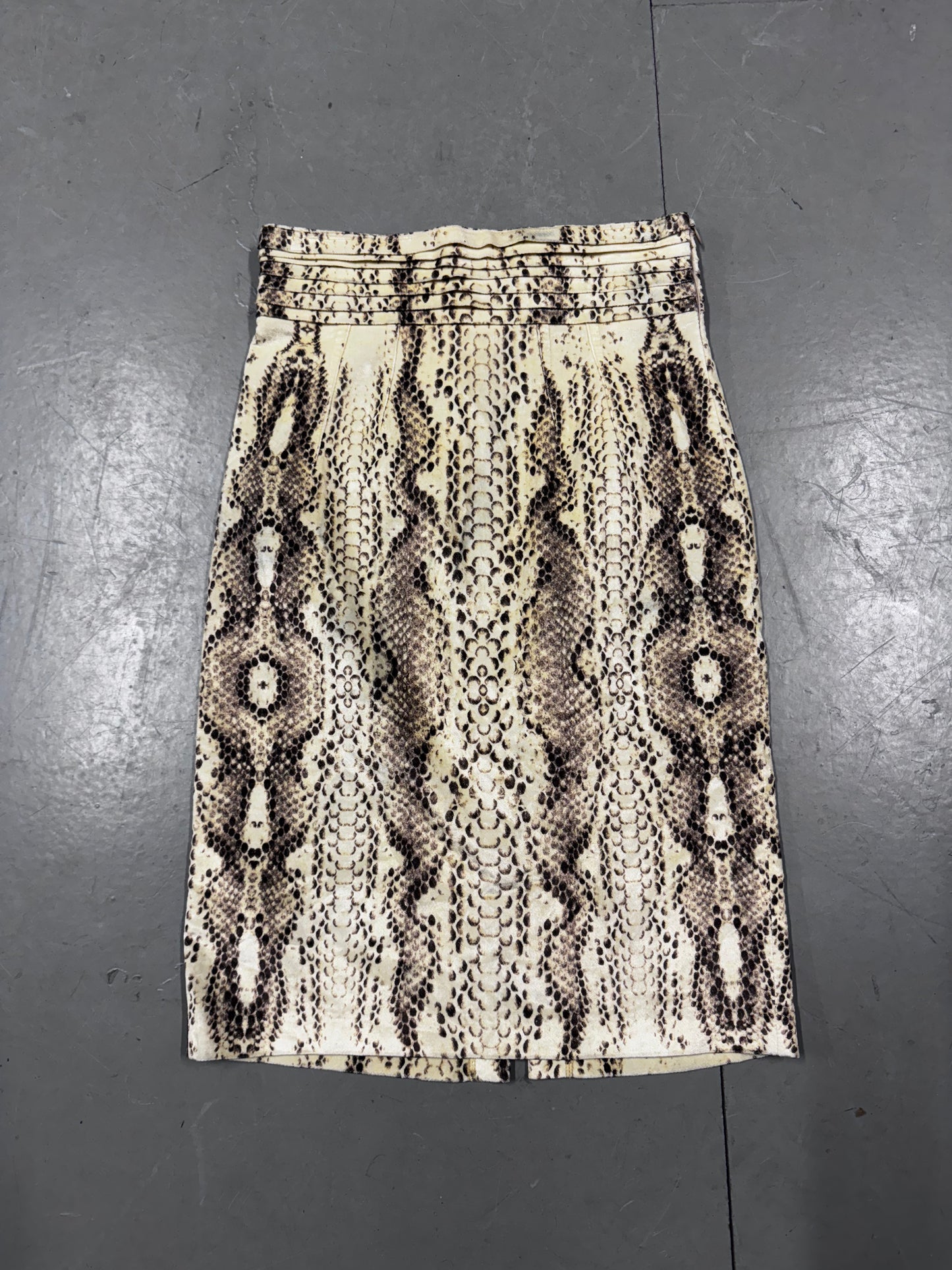 Cavalli Class Snakeskin Print Pencil Skirt
