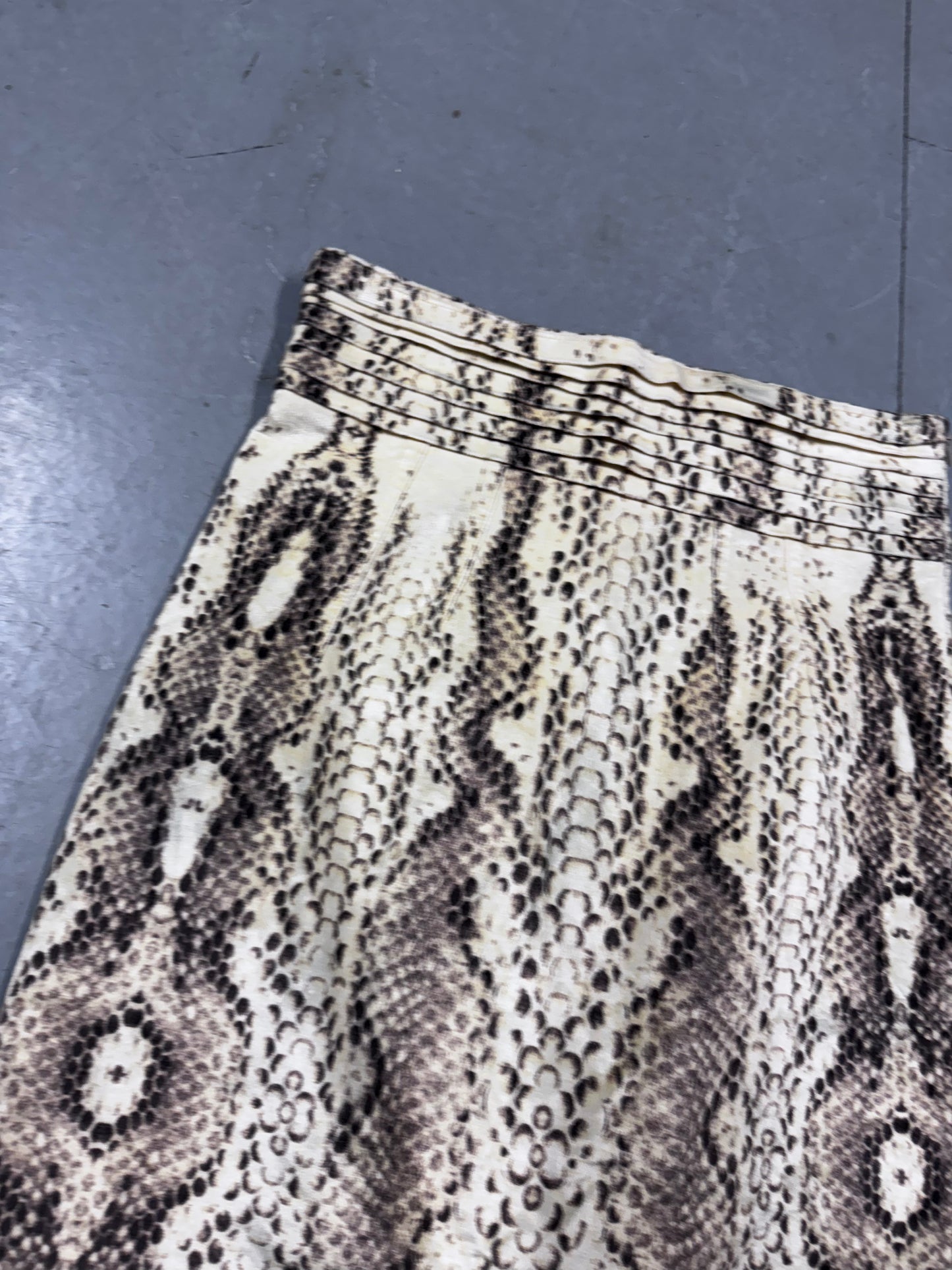 Cavalli Class Snakeskin Print Pencil Skirt