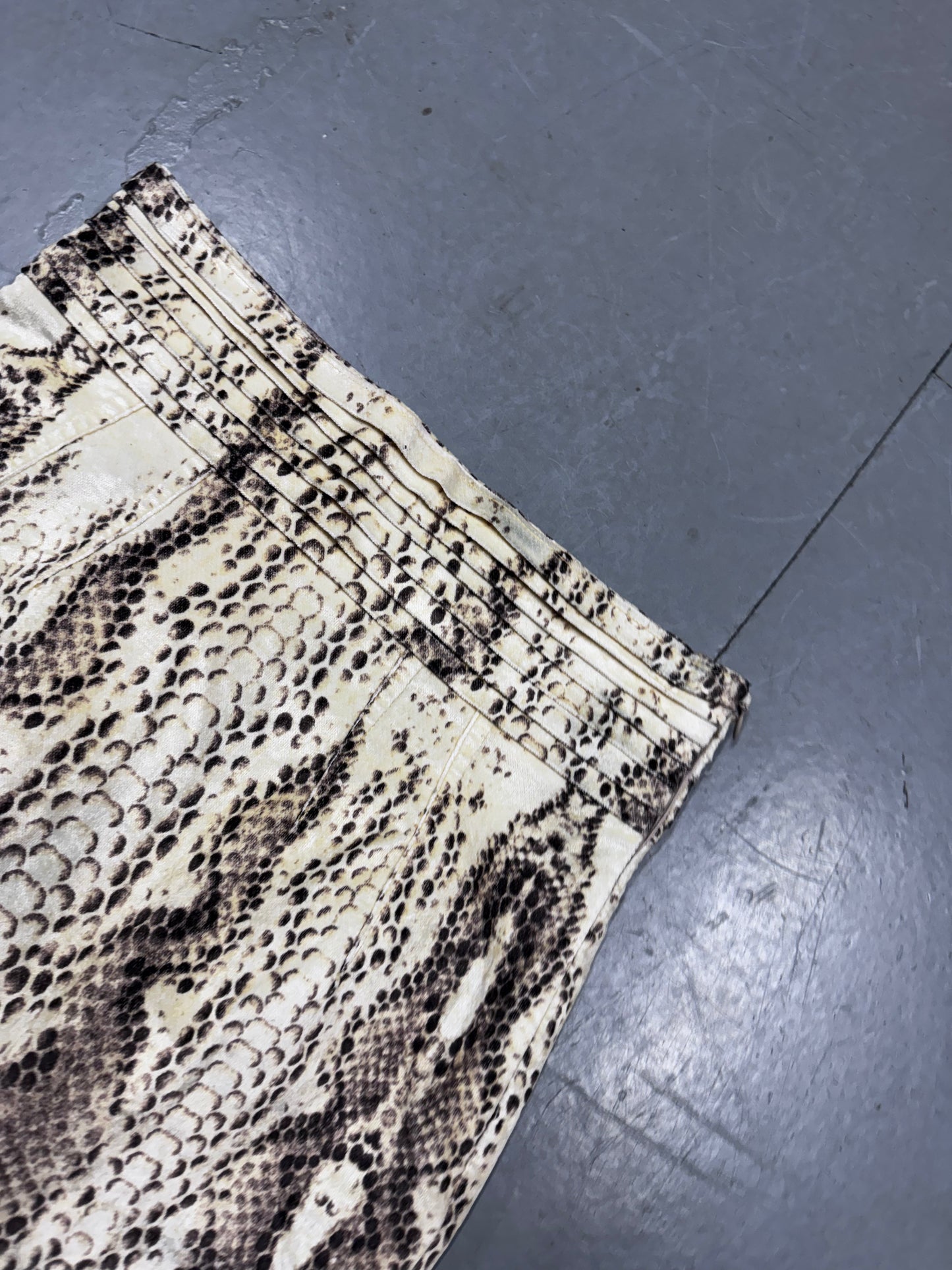 Cavalli Class Snakeskin Print Pencil Skirt