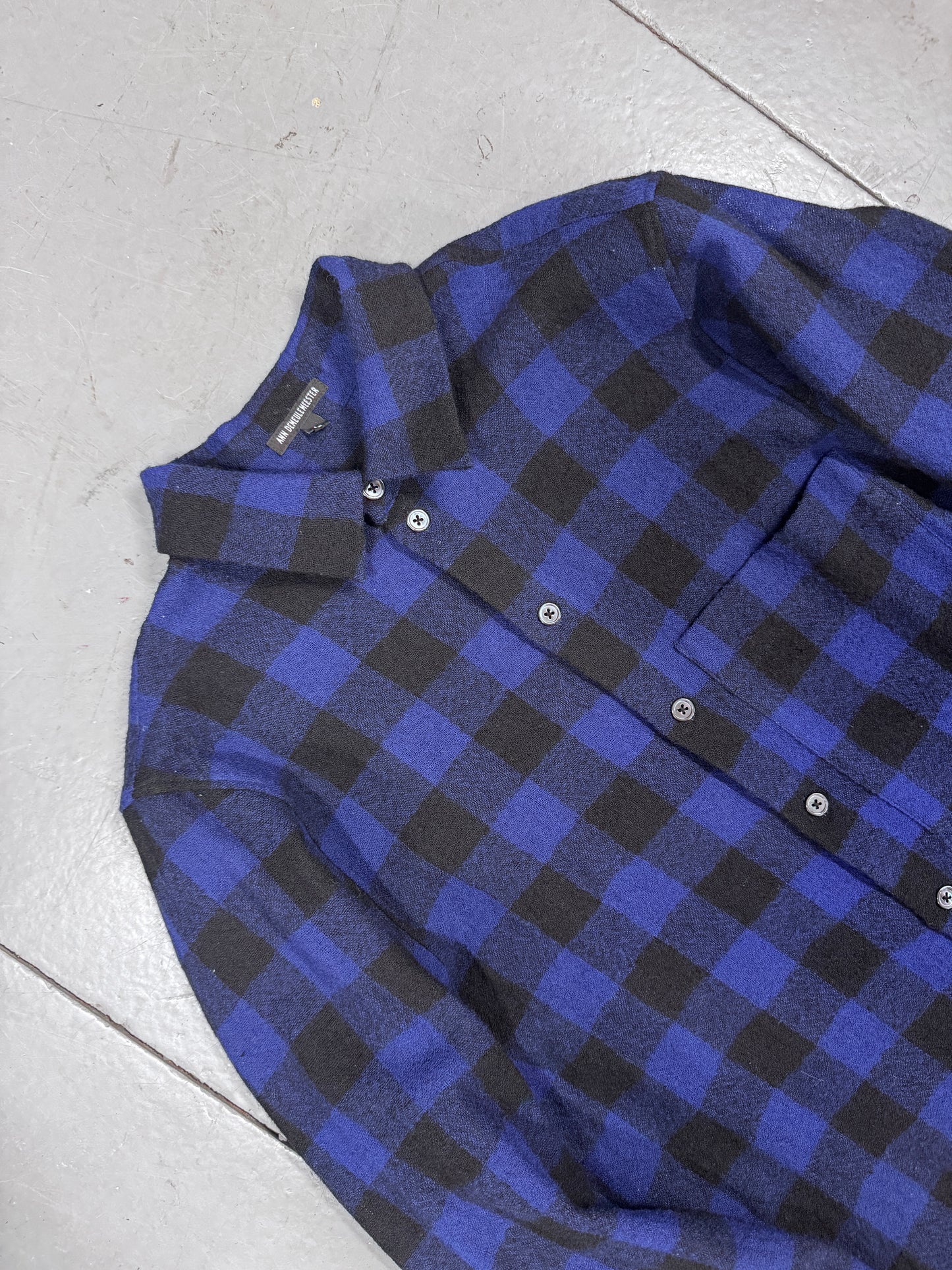 Ann Demeulemeester Chequered Wool Shirt