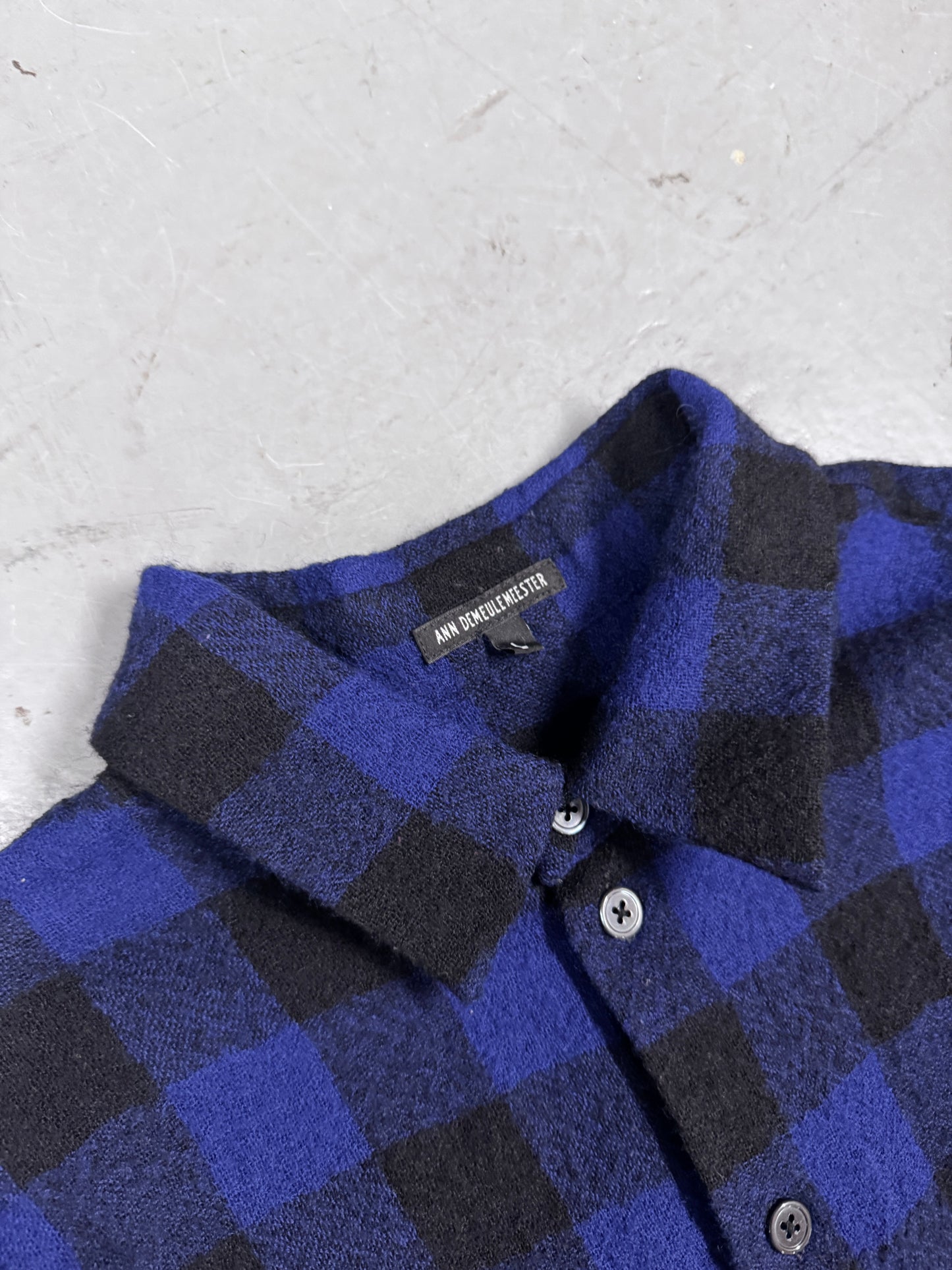 Ann Demeulemeester Chequered Wool Shirt