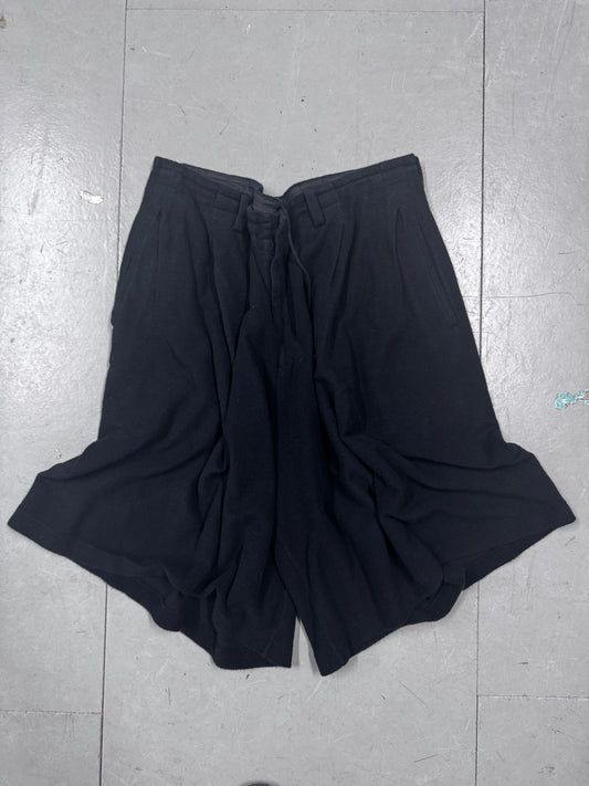 Yohji Yamamoto Pour Homme Wool 3/4 Wide Shorts