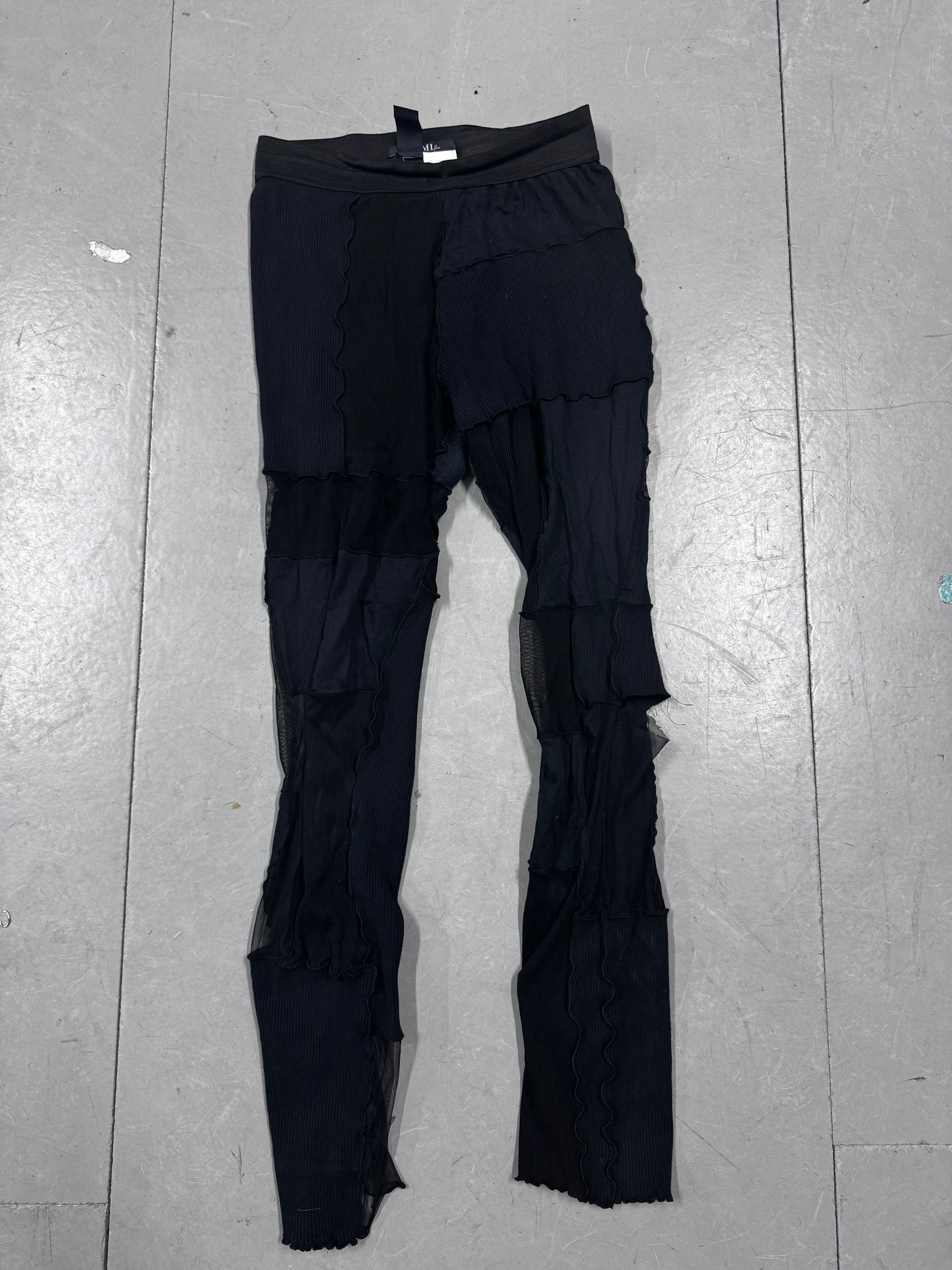 Limi Feu Patchwork Knit and Sheer Leggings