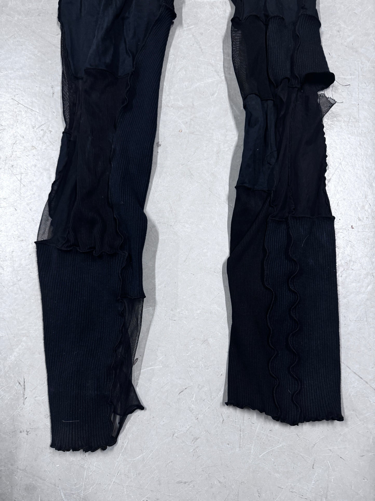Limi Feu Patchwork Knit and Sheer Leggings
