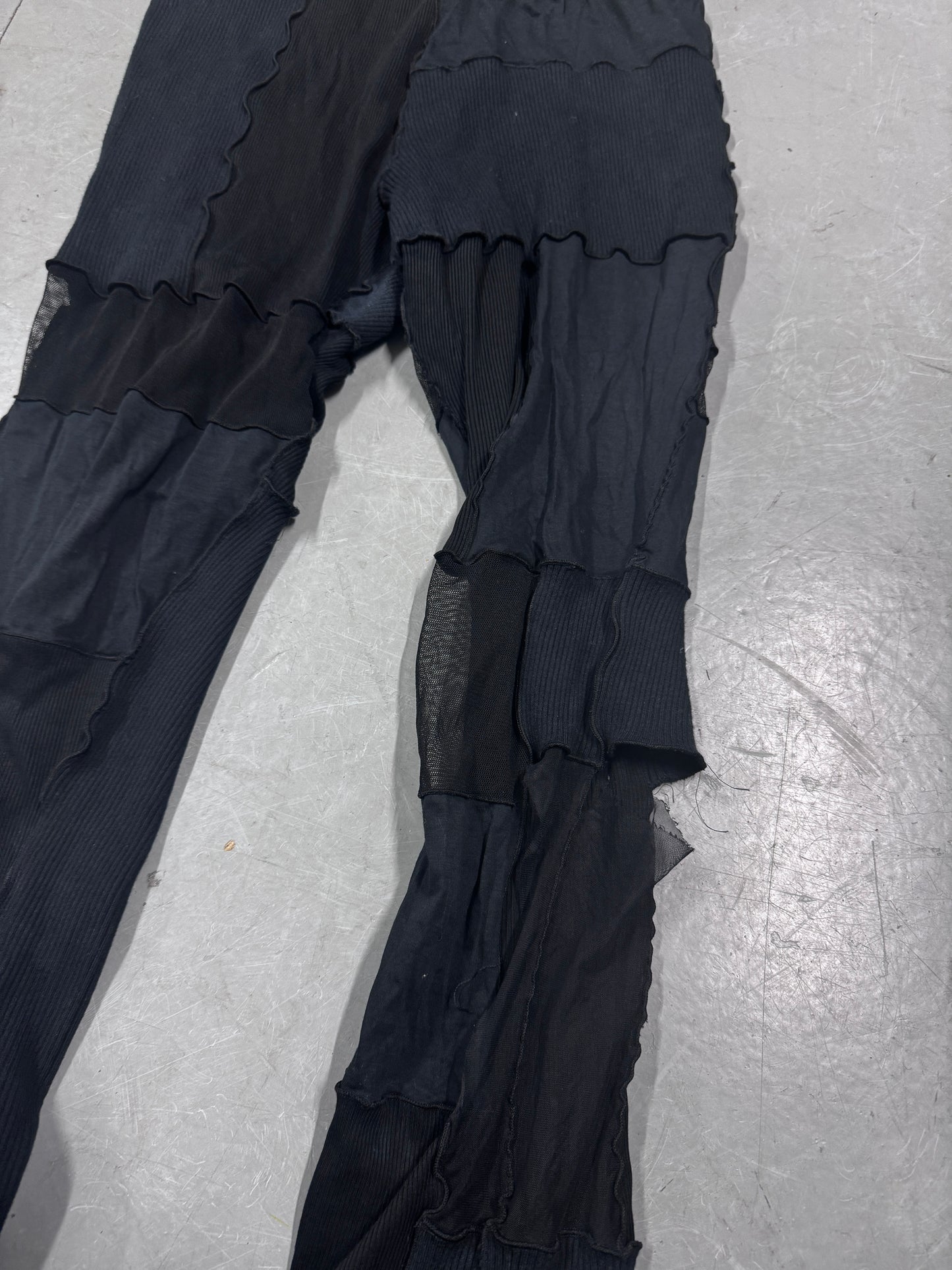 Limi Feu Patchwork Knit and Sheer Leggings