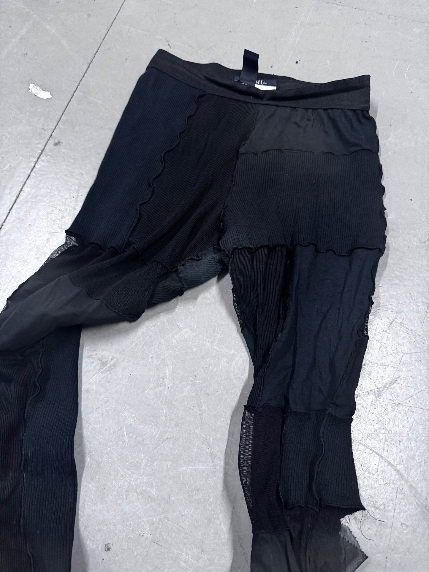 Limi Feu Patchwork Knit and Sheer Leggings