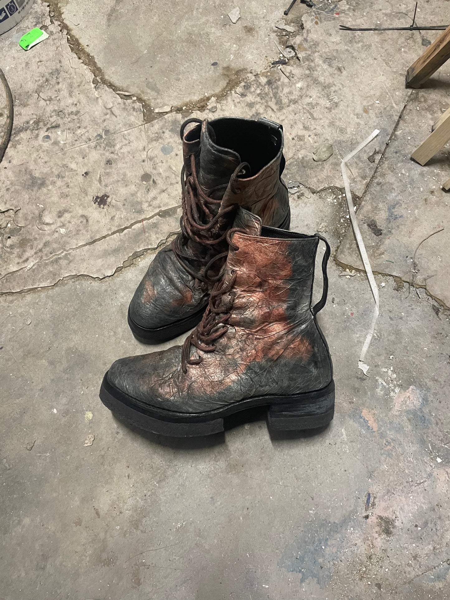 Carol Christian Poell Paper Dart Combat Boots