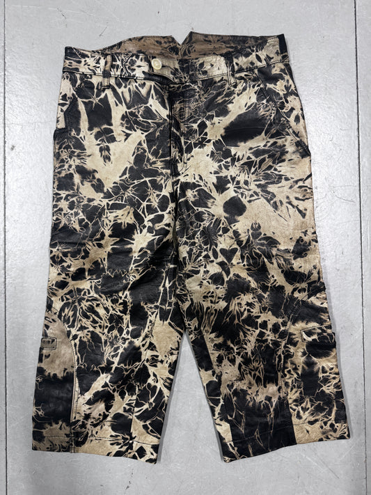 bio-politics bleached leather capri