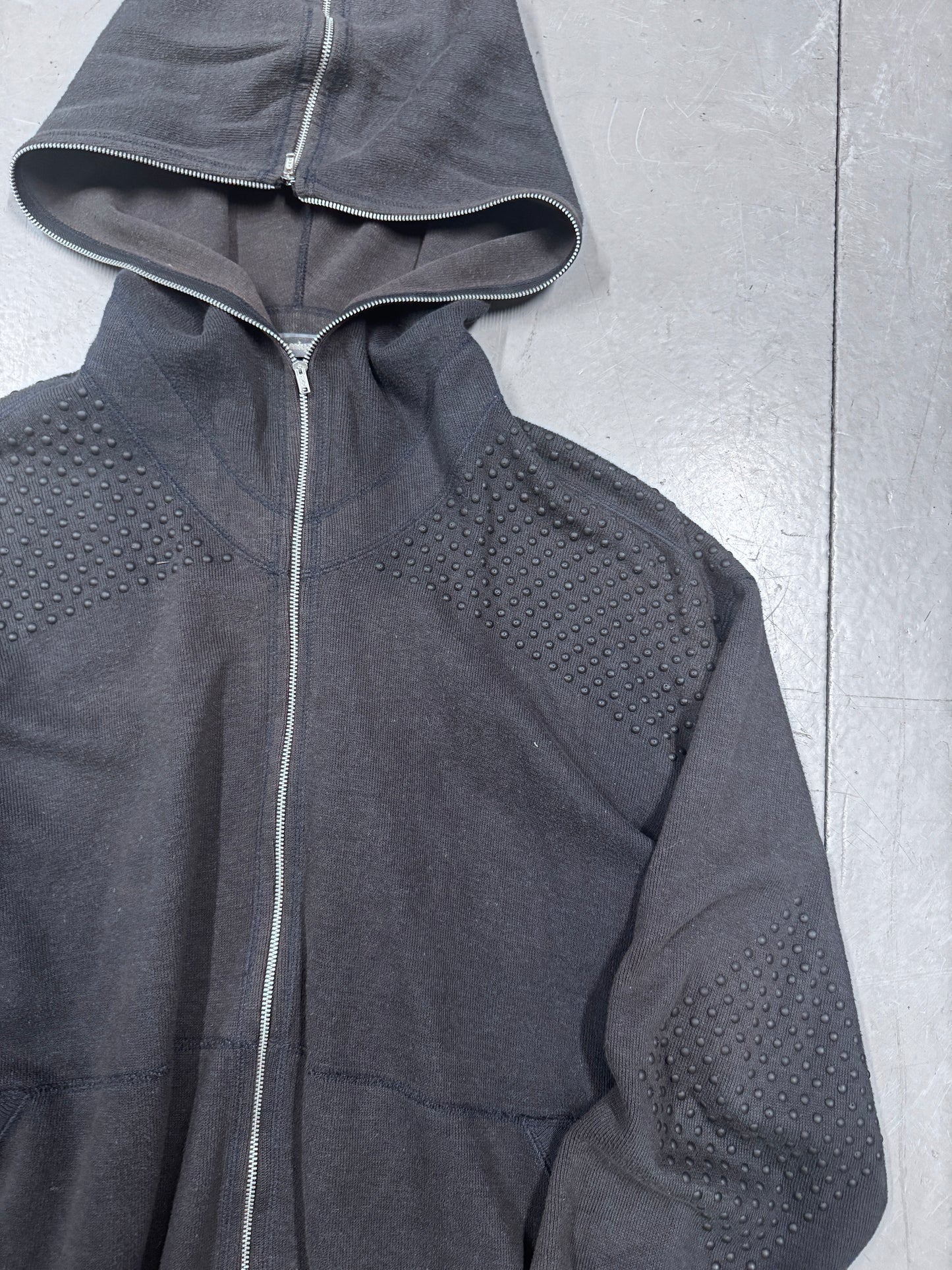 Issey Miyake Early 80s Full Zip Rubberised hoodie