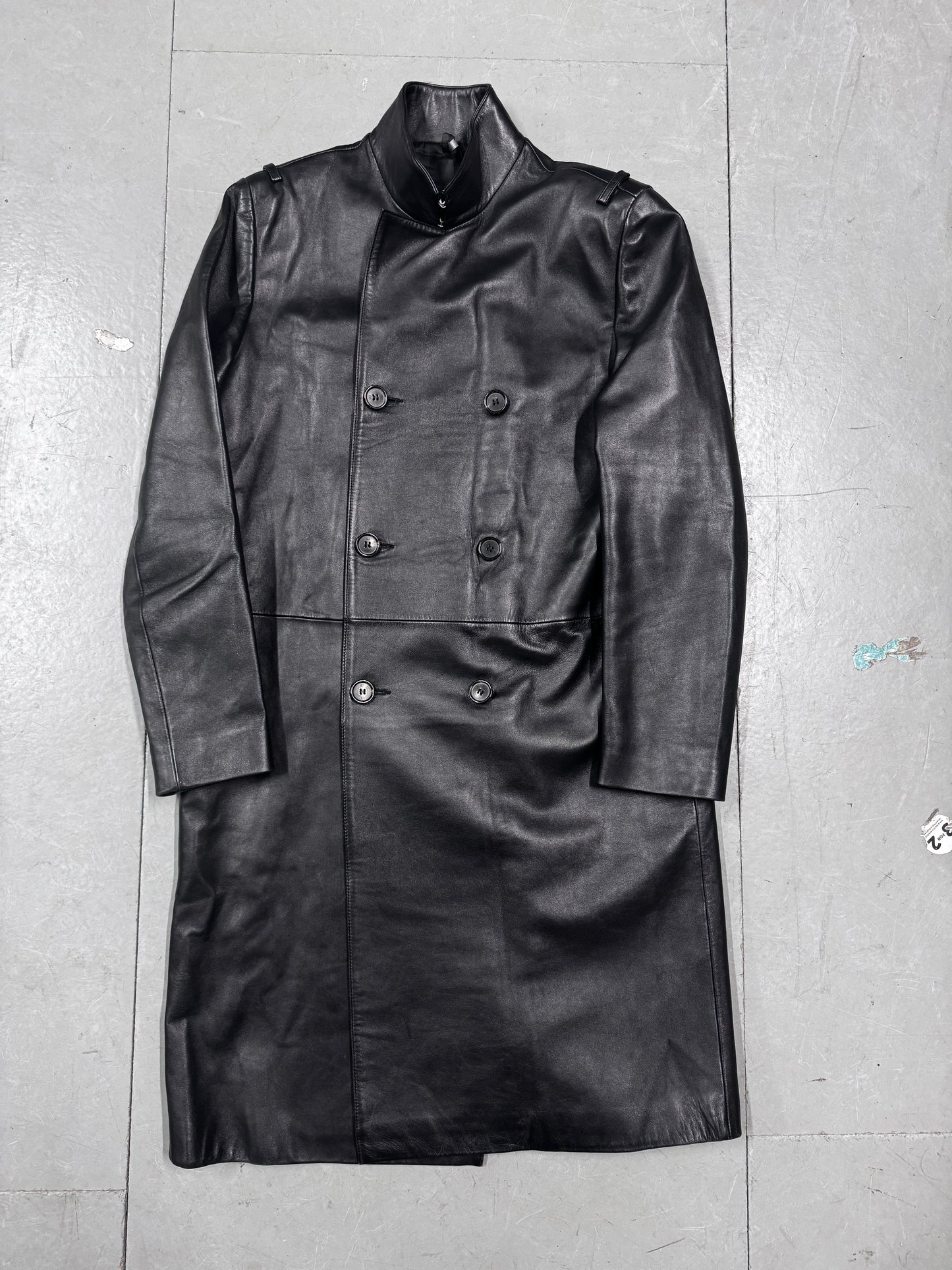 Dior Homme AW01 Solitaire Hedi Slimane Leather Coat