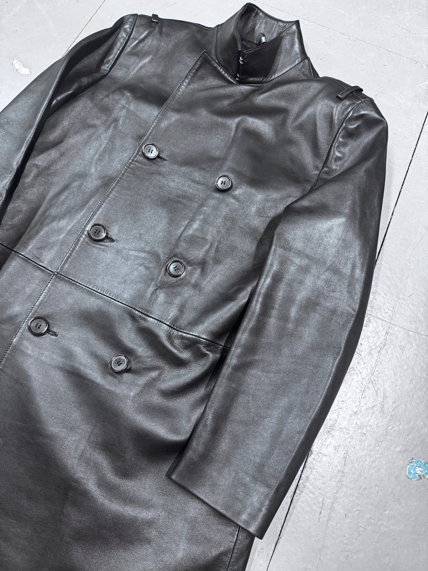 Dior Homme AW01 Solitaire Hedi Slimane Leather Coat