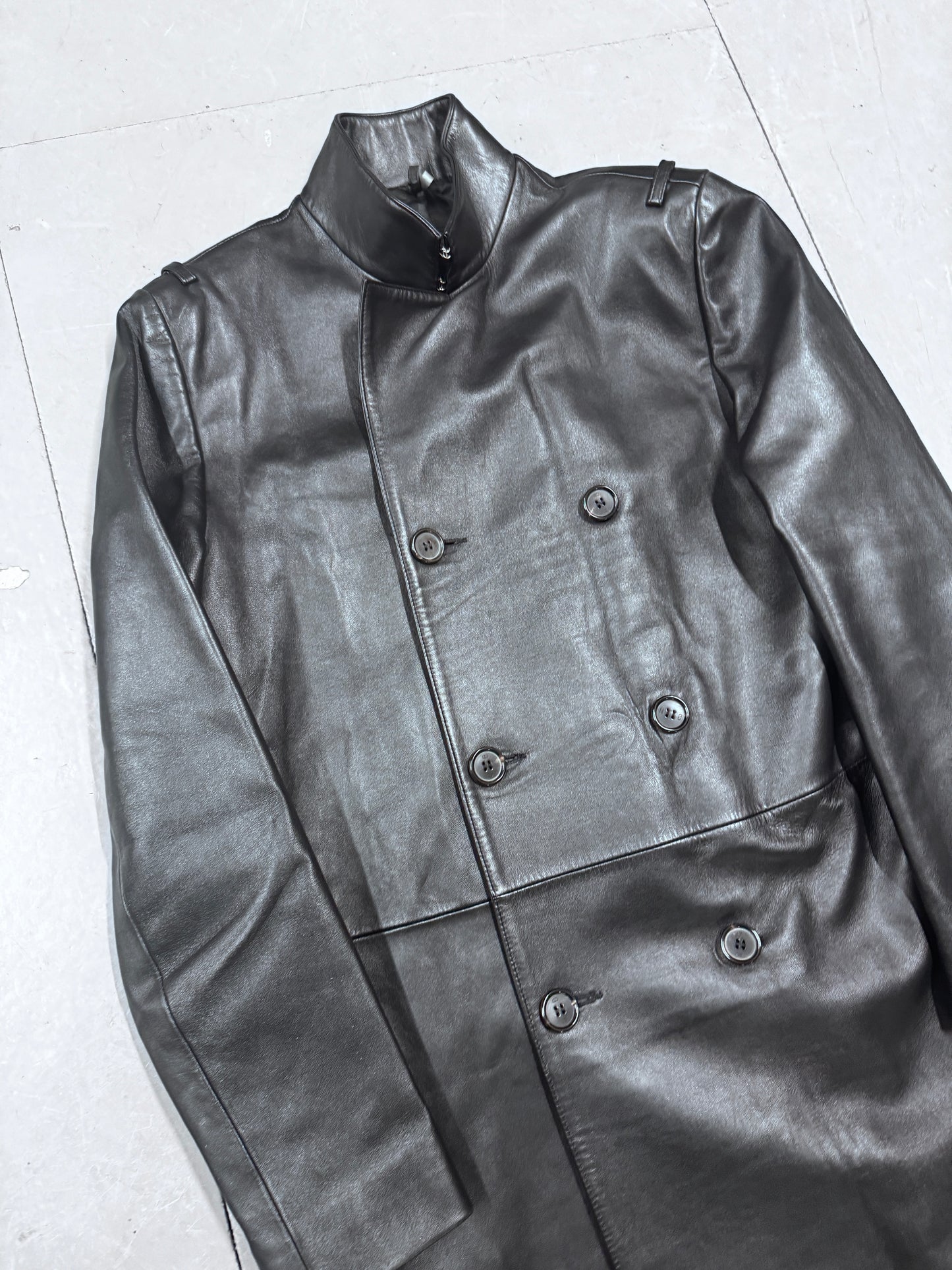 Dior Homme AW01 Solitaire Hedi Slimane Leather Coat