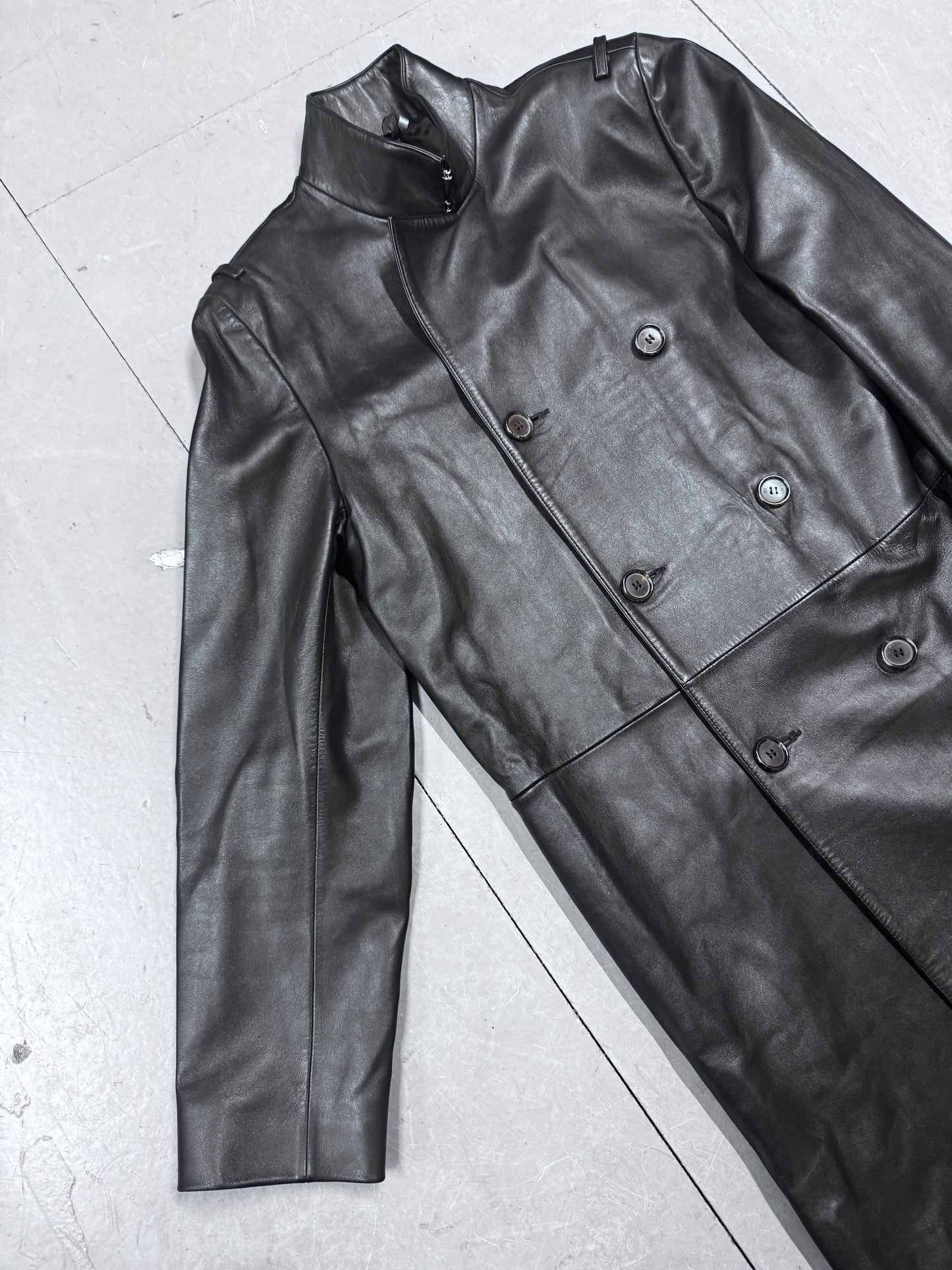 Dior Homme AW01 Solitaire Hedi Slimane Leather Coat