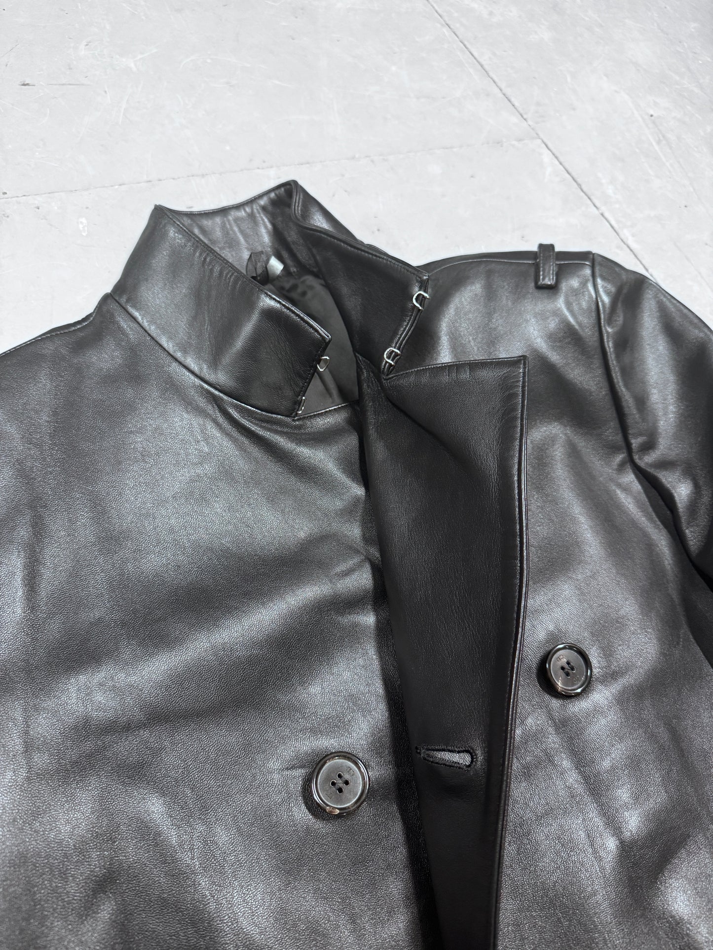 Dior Homme AW01 Solitaire Hedi Slimane Leather Coat