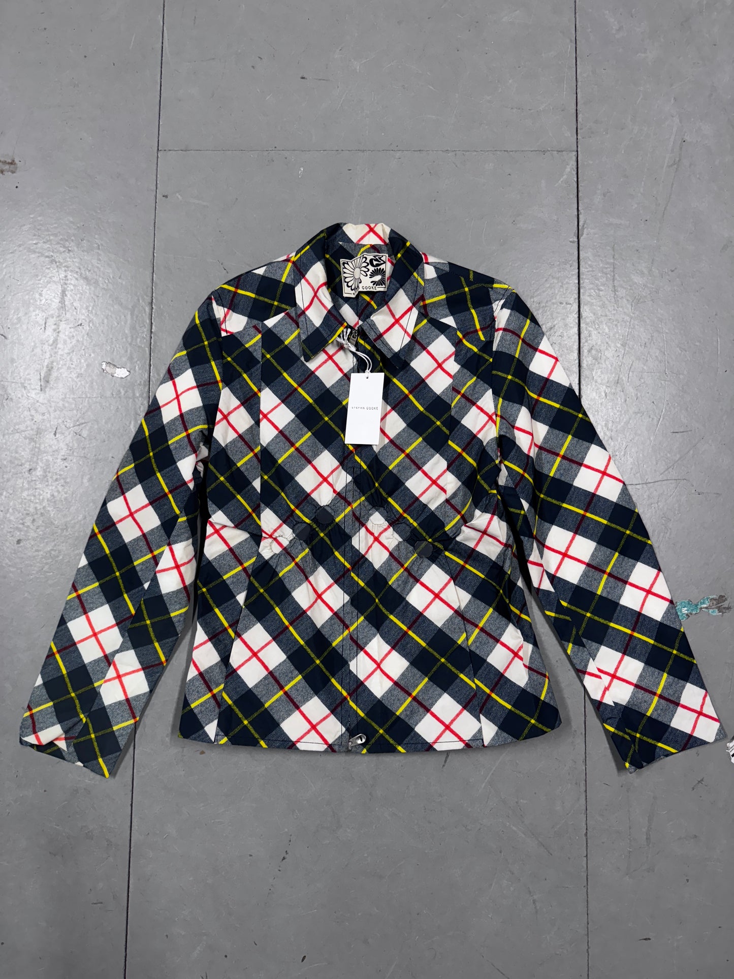 Stefan Cooke SS19 Perspex Stud Tartan Jacket