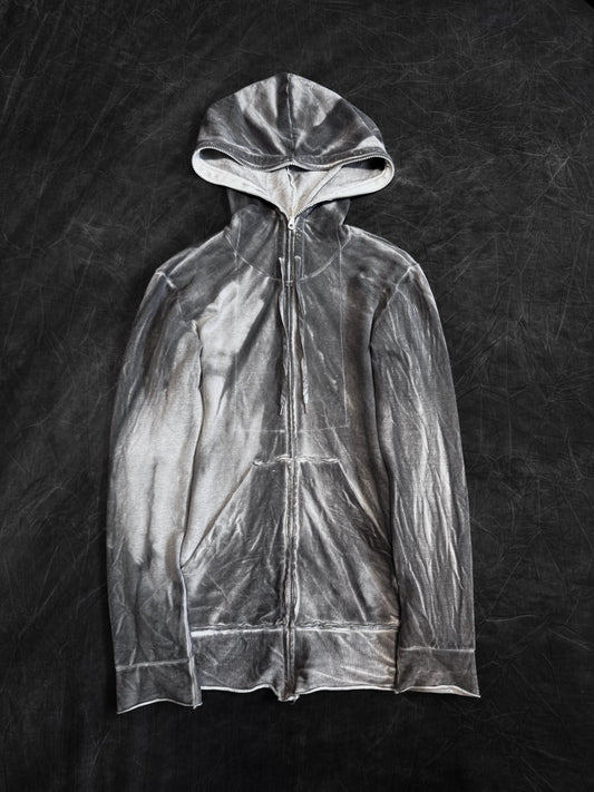 Nozomi Ishiguro Crease Dye Full Zip Gimp Hoodie