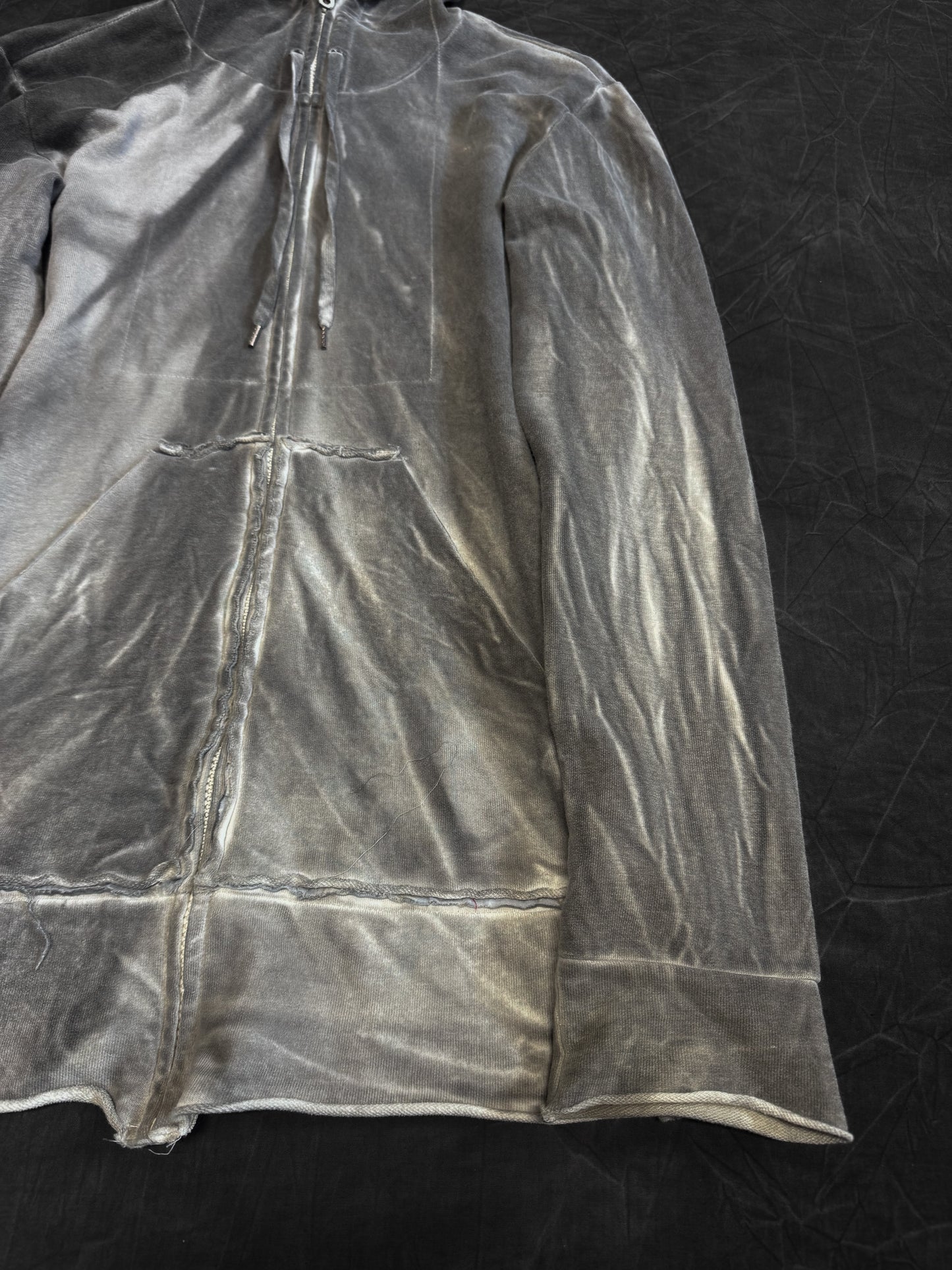 Nozomi Ishiguro Crease Dye Full Zip Gimp Hoodie