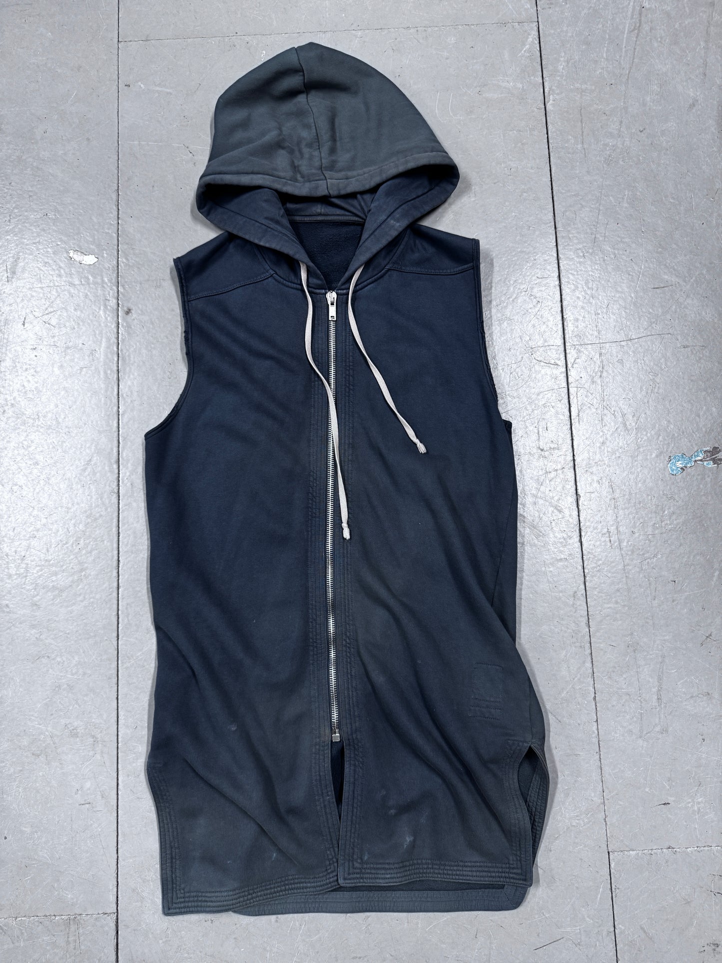 Rick Owens drkshdw Long Zip Up Hoodie Vest