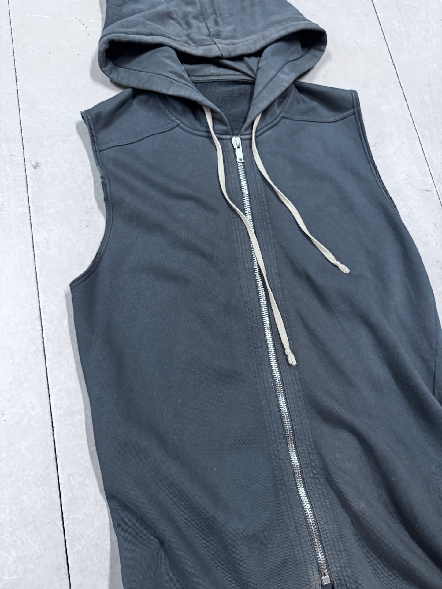 Rick Owens drkshdw Long Zip Up Hoodie Vest