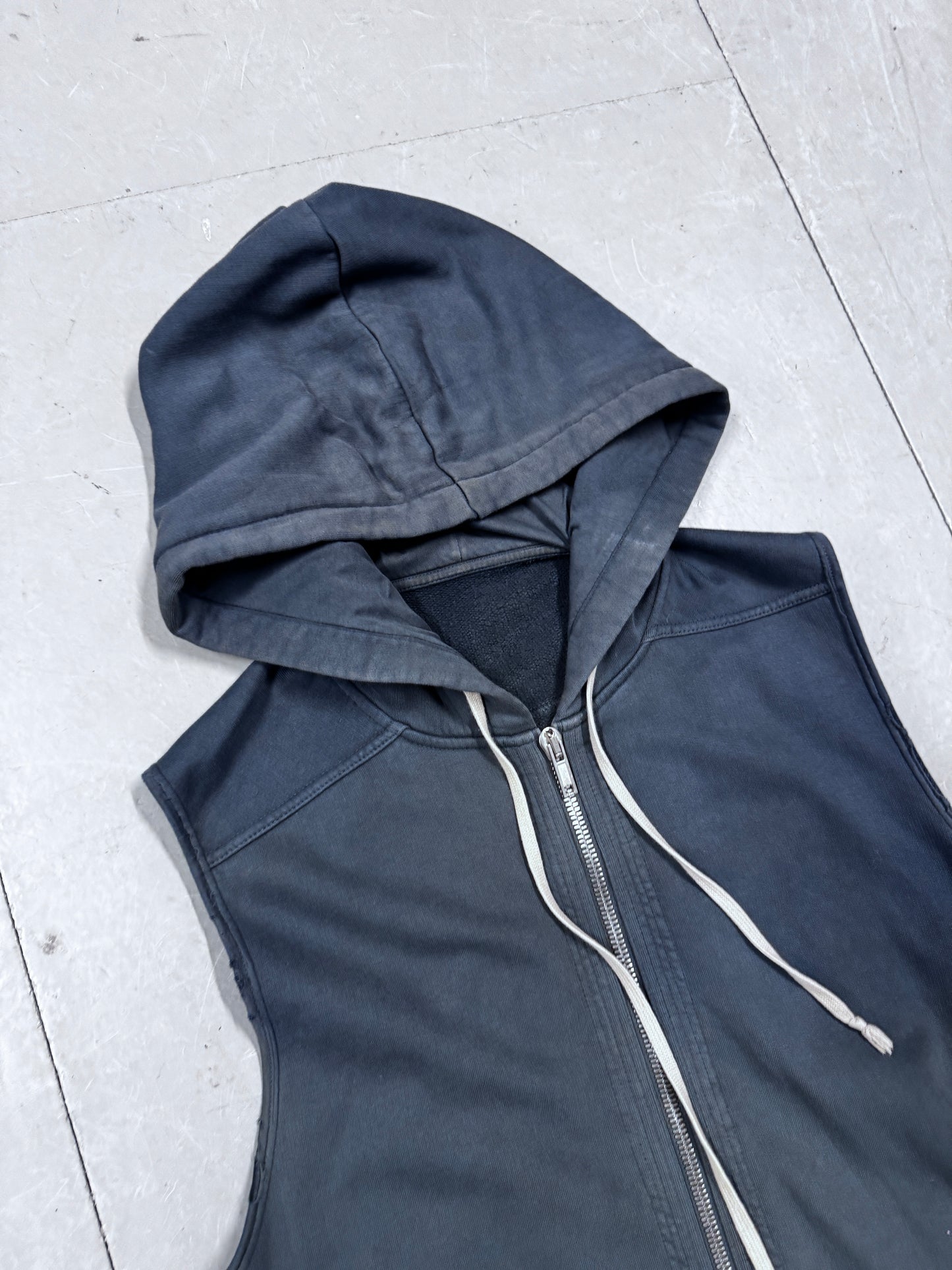 Rick Owens drkshdw Long Zip Up Hoodie Vest