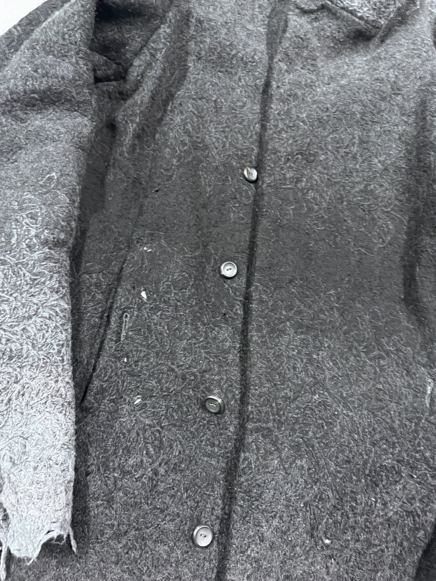 Lumen Et Umbra Distressed Knit high Neck Coat
