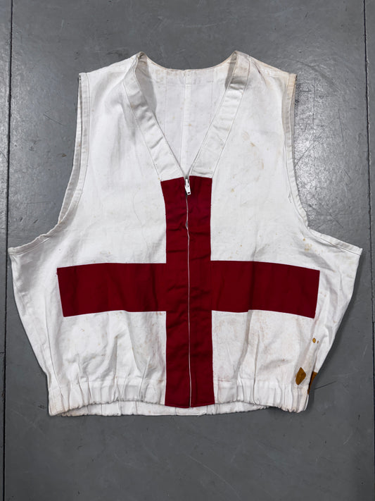 Antique British 1900s Red Cross Medical Vest