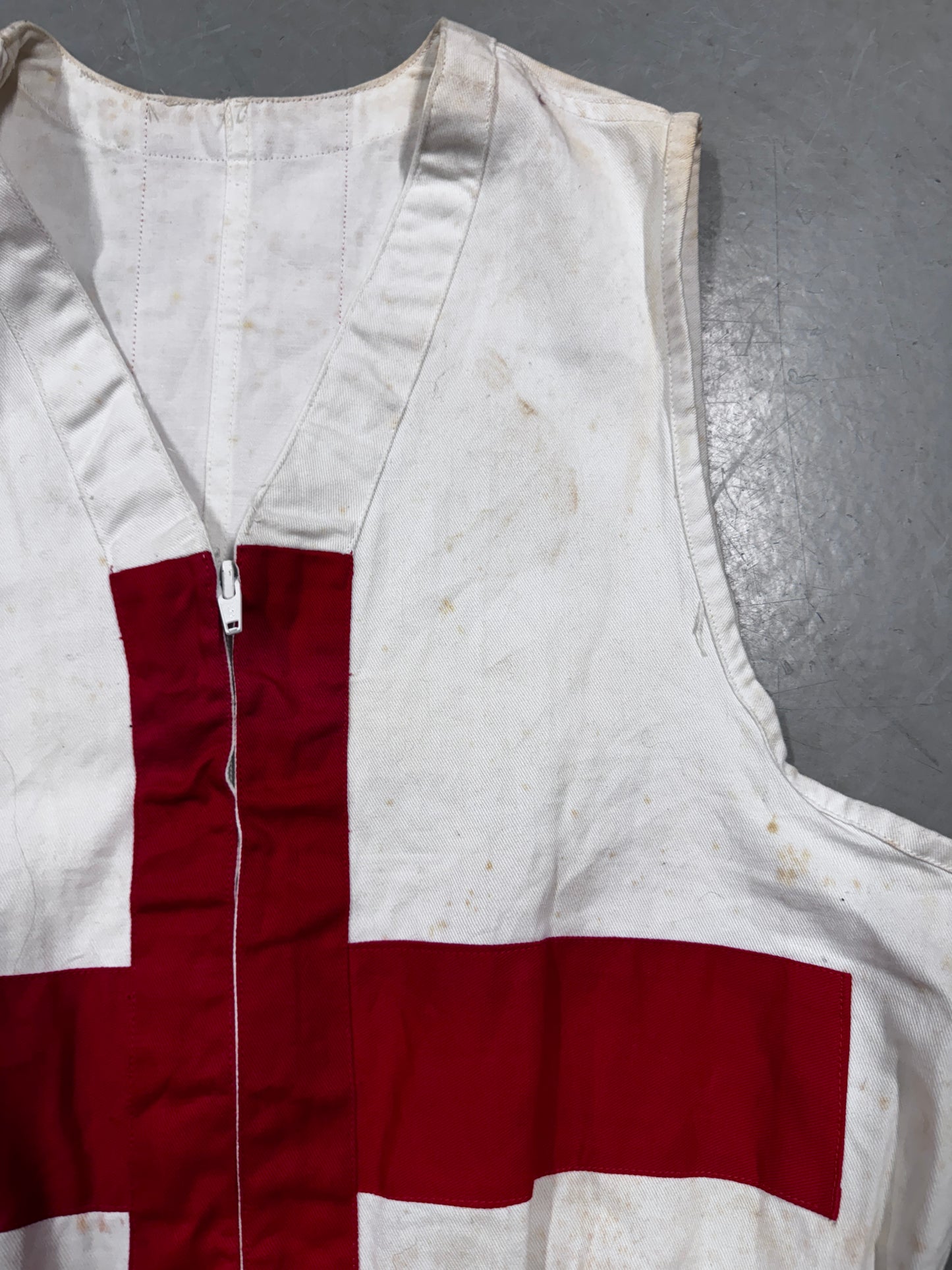 Antique British 1900s Red Cross Medical Vest