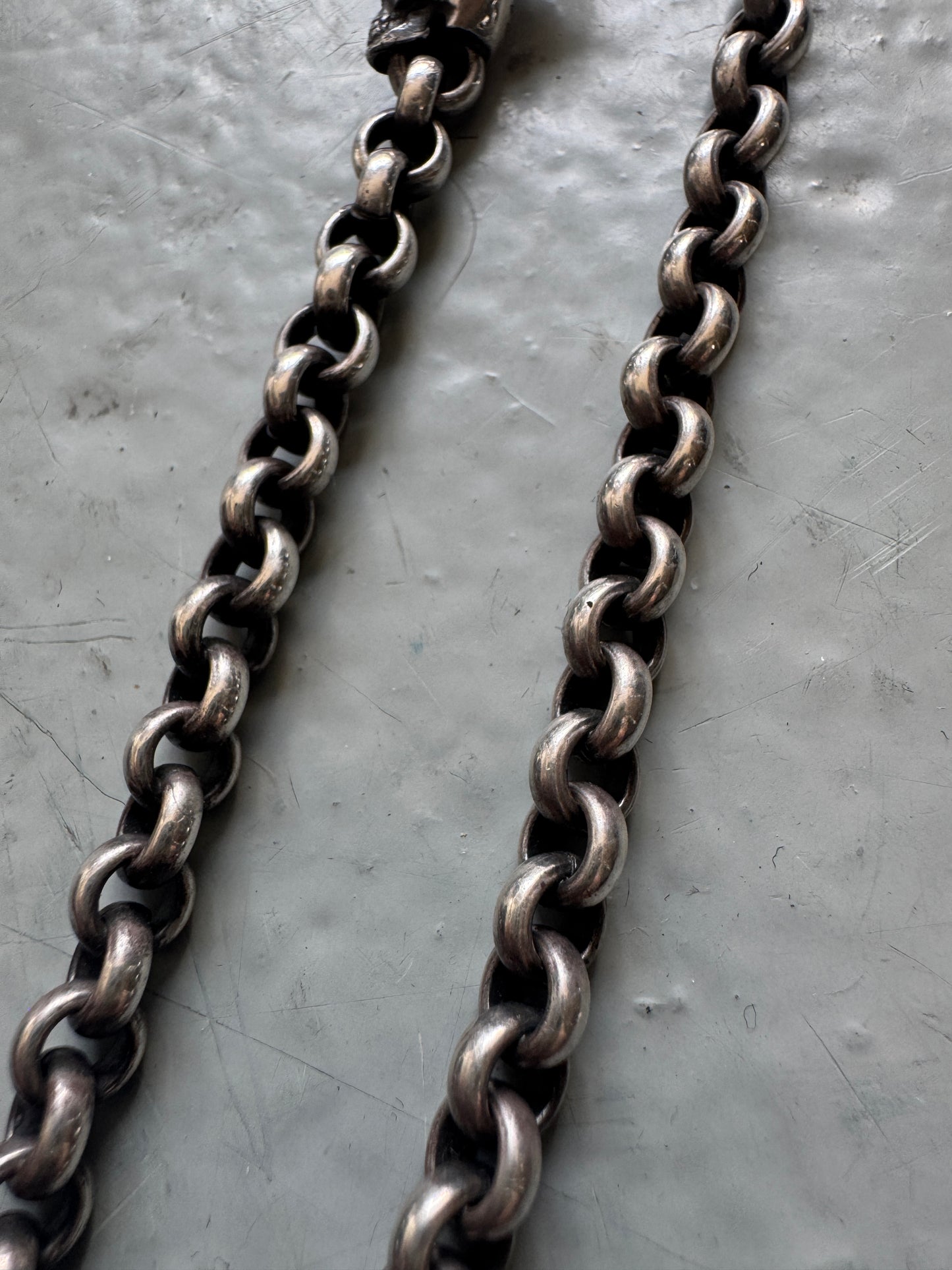 gunda 925 skull clasp chain necklace
