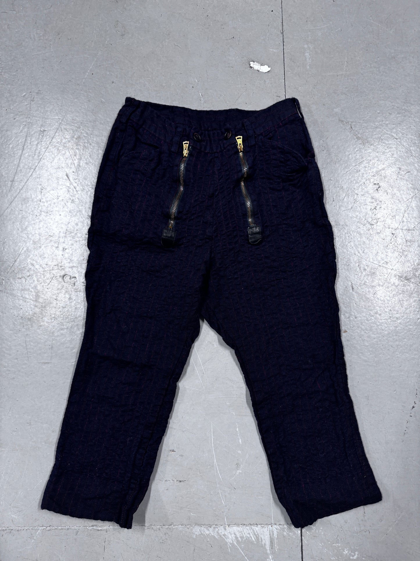 Klasica Shrunken Double Zipper Pants