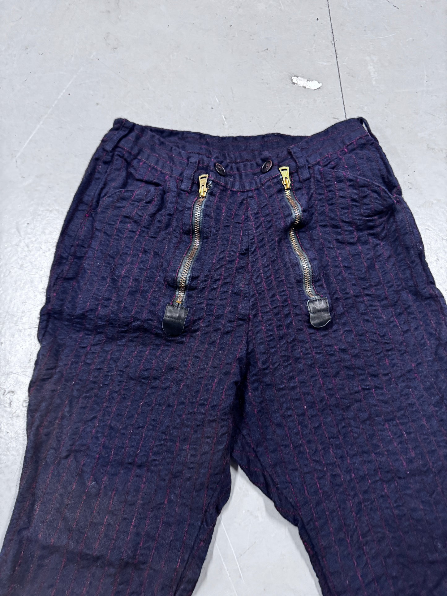 Klasica Shrunken Double Zipper Pants